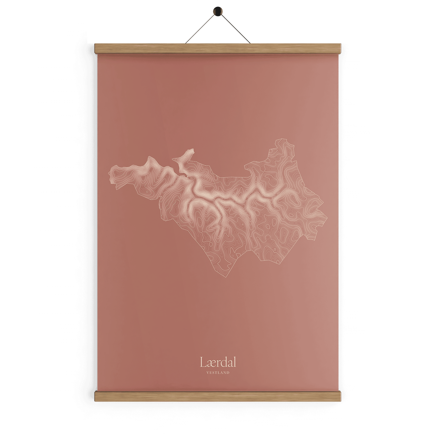 Lærdal kotekart - Rustrød