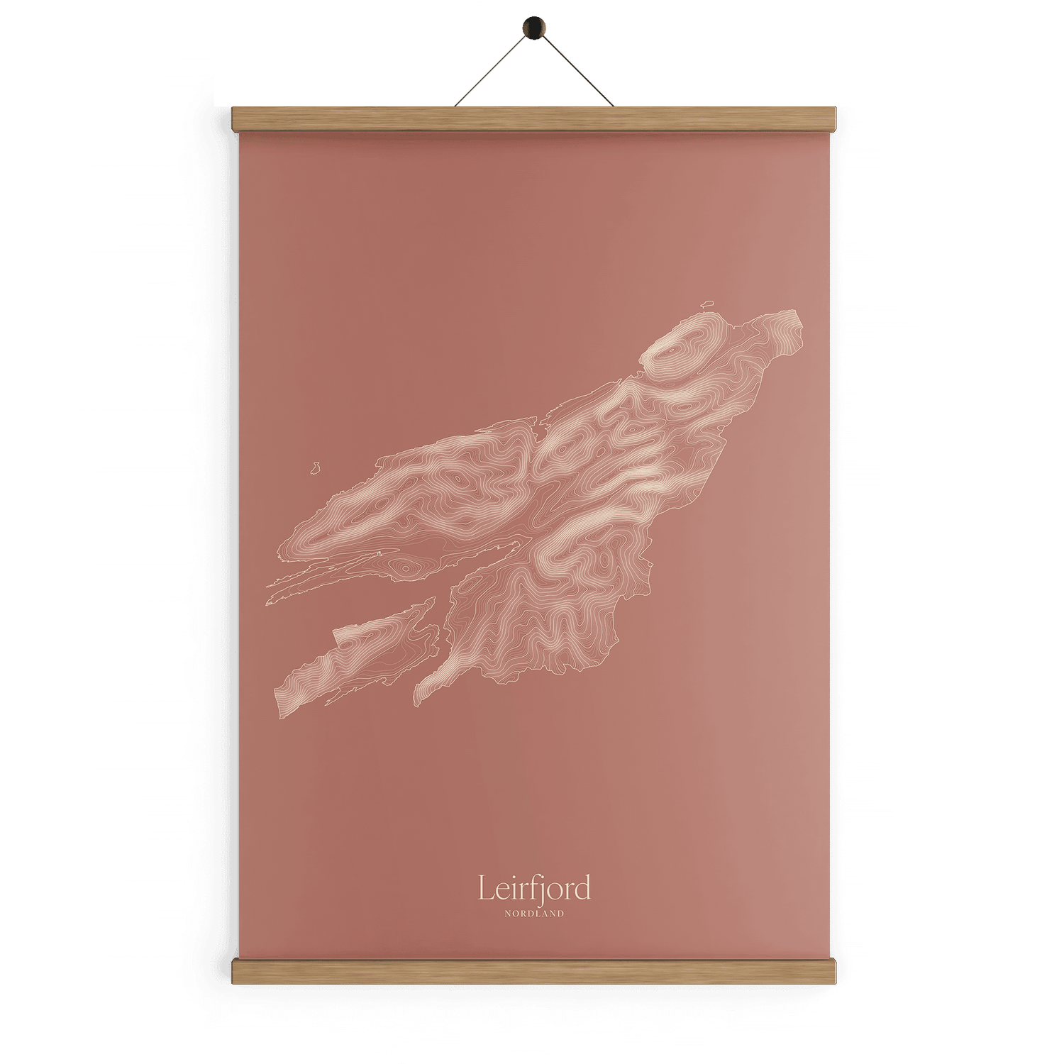 Leirfjord kotekart - Rustrød