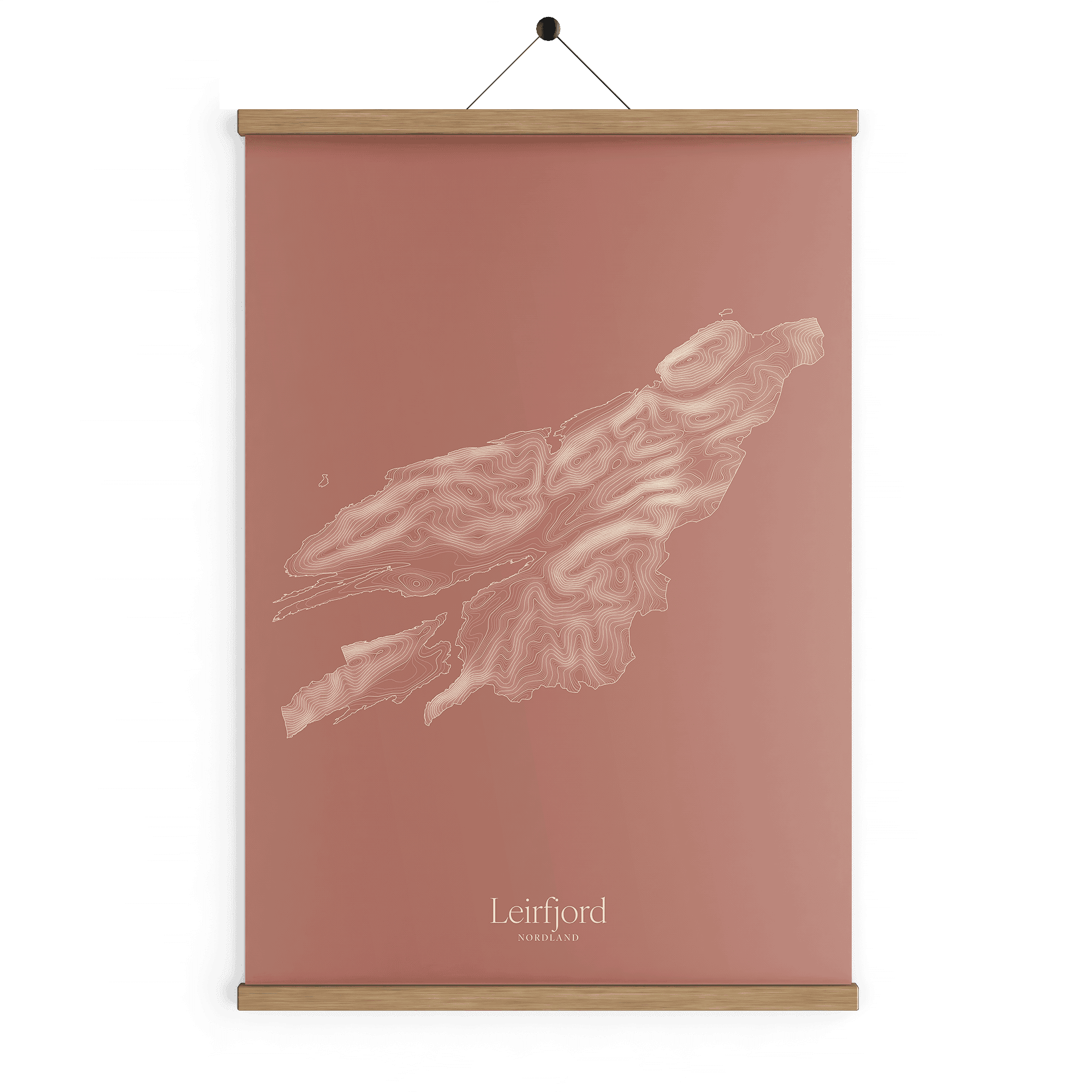 Leirfjord kotekart - Rustrød