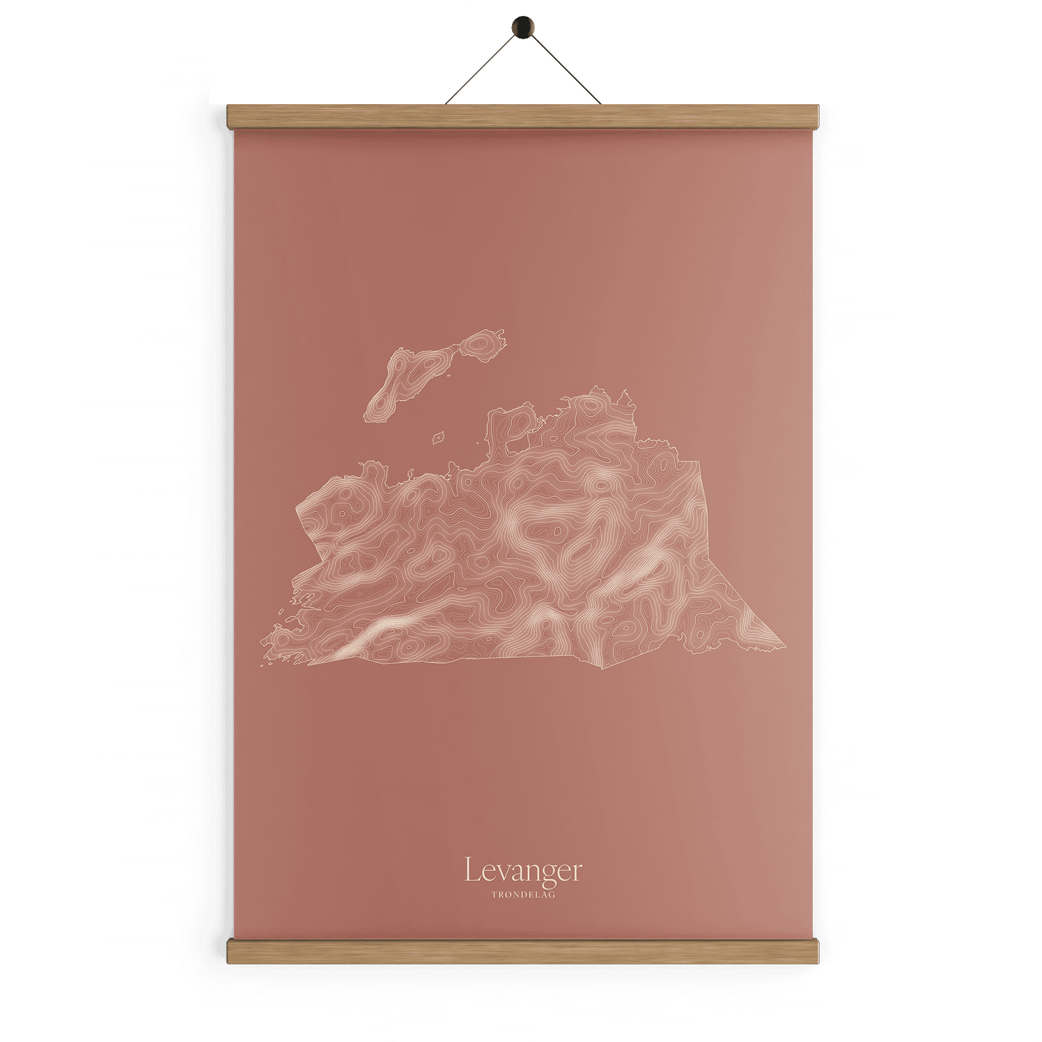Levanger kotekart - Rustrød