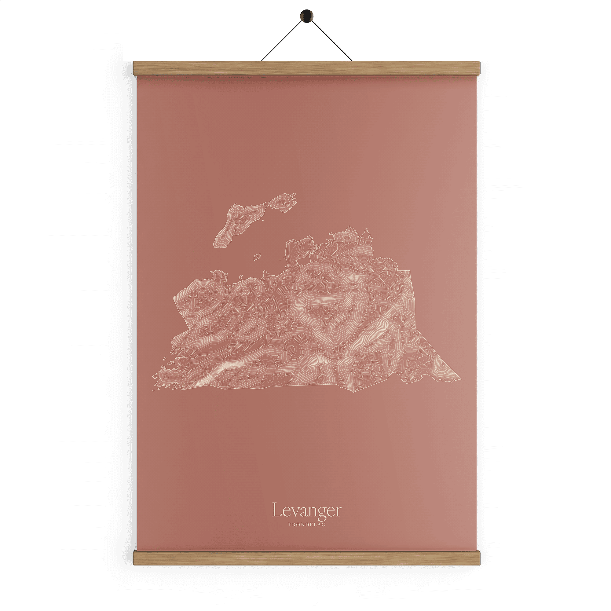 Levanger kotekart - Rustrød