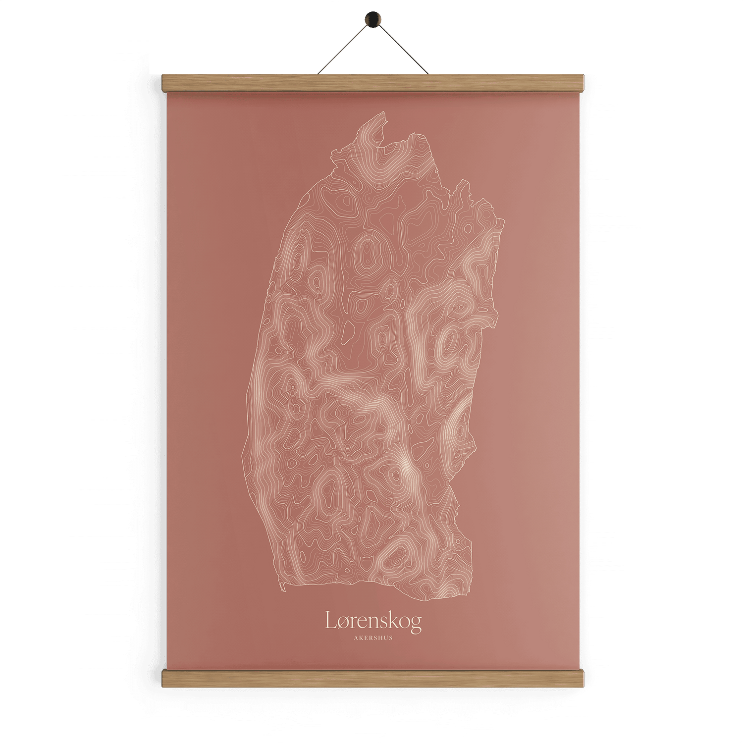 Lørenskog kotekart - Rustrød