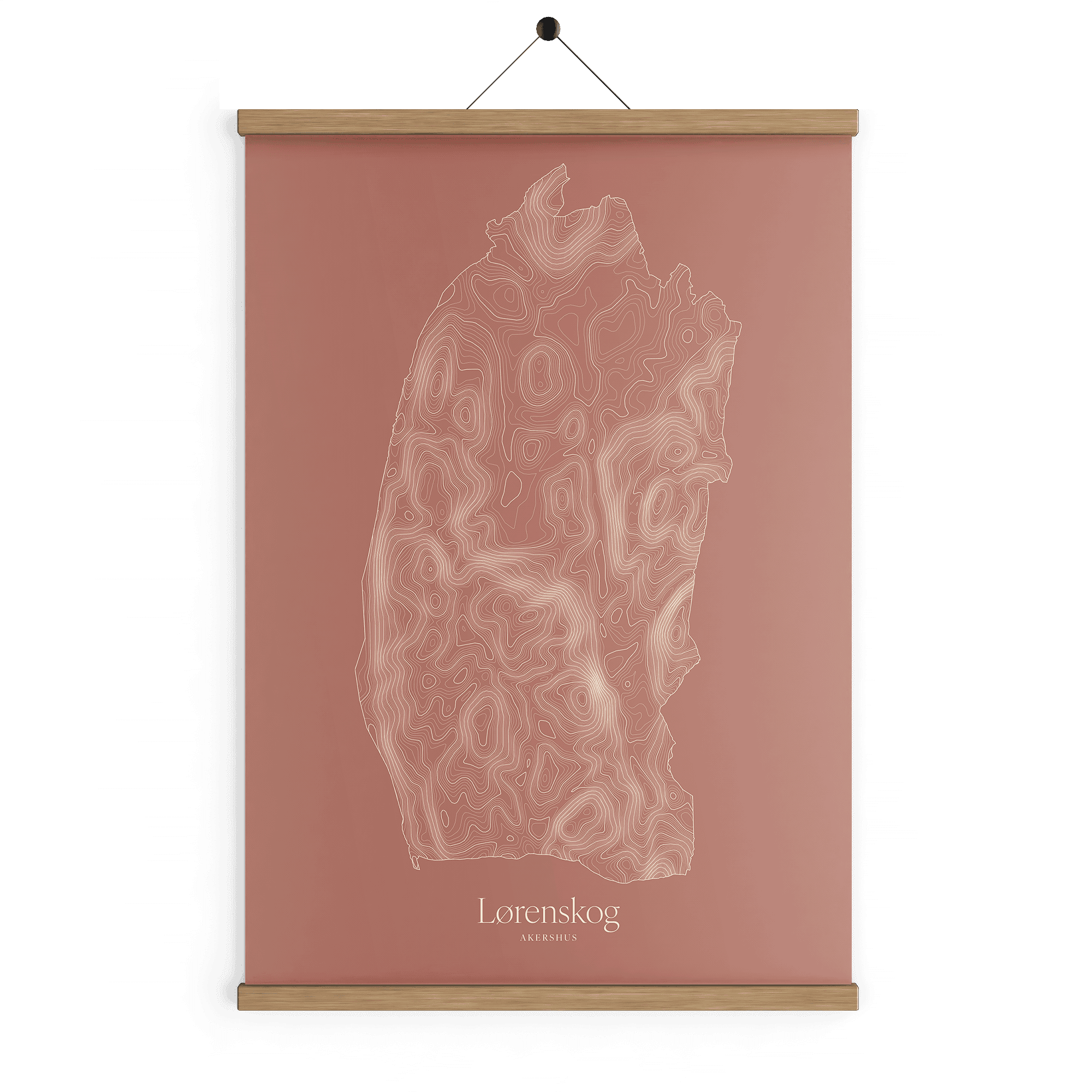 Lørenskog kotekart - Rustrød