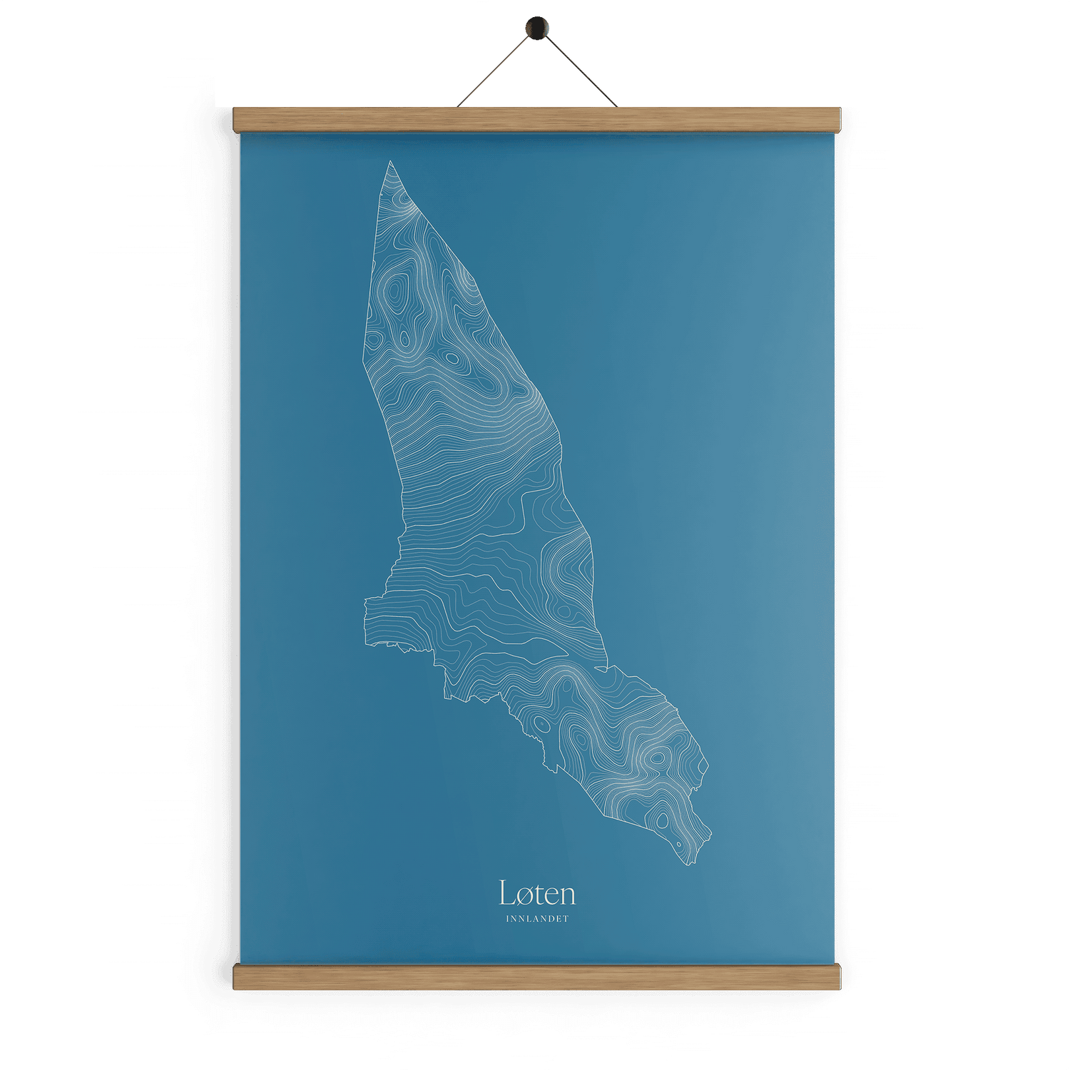 Løten kotekart - Himmelblå