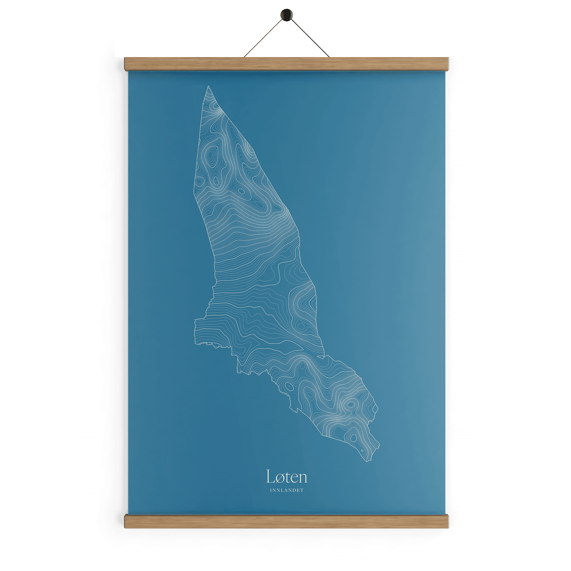 Løten kotekart - Himmelblå