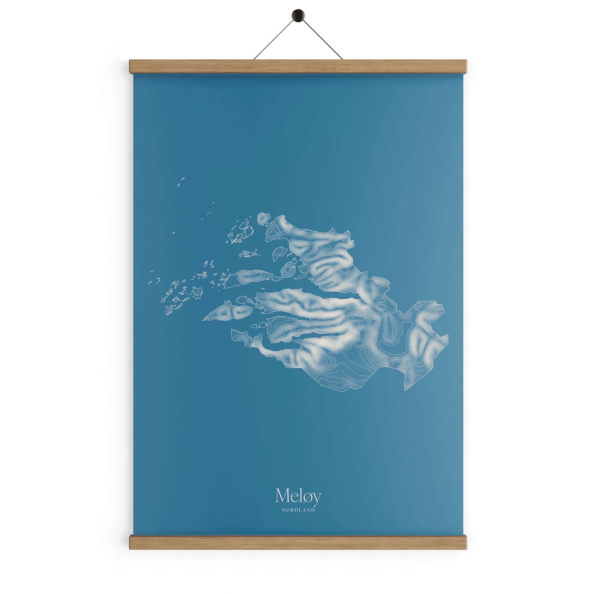 Meløy kotekart - Himmelblå