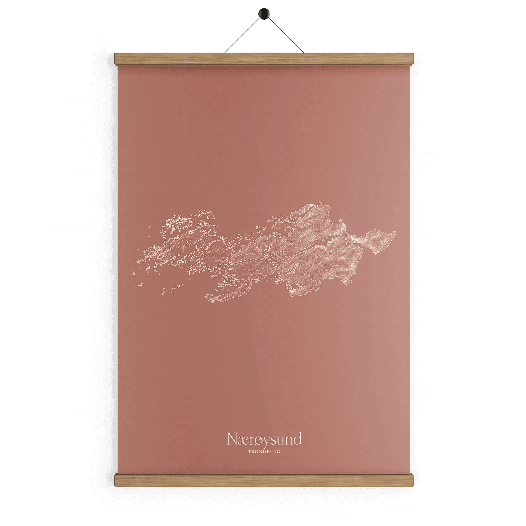 Nærøysund kotekart - Rustrød
