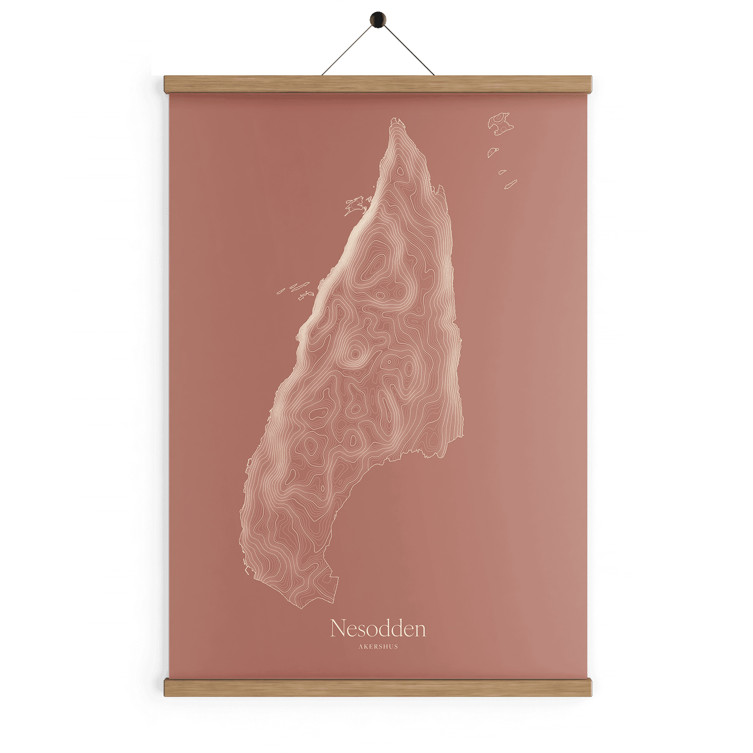 Nesodden kotekart - Rustrød