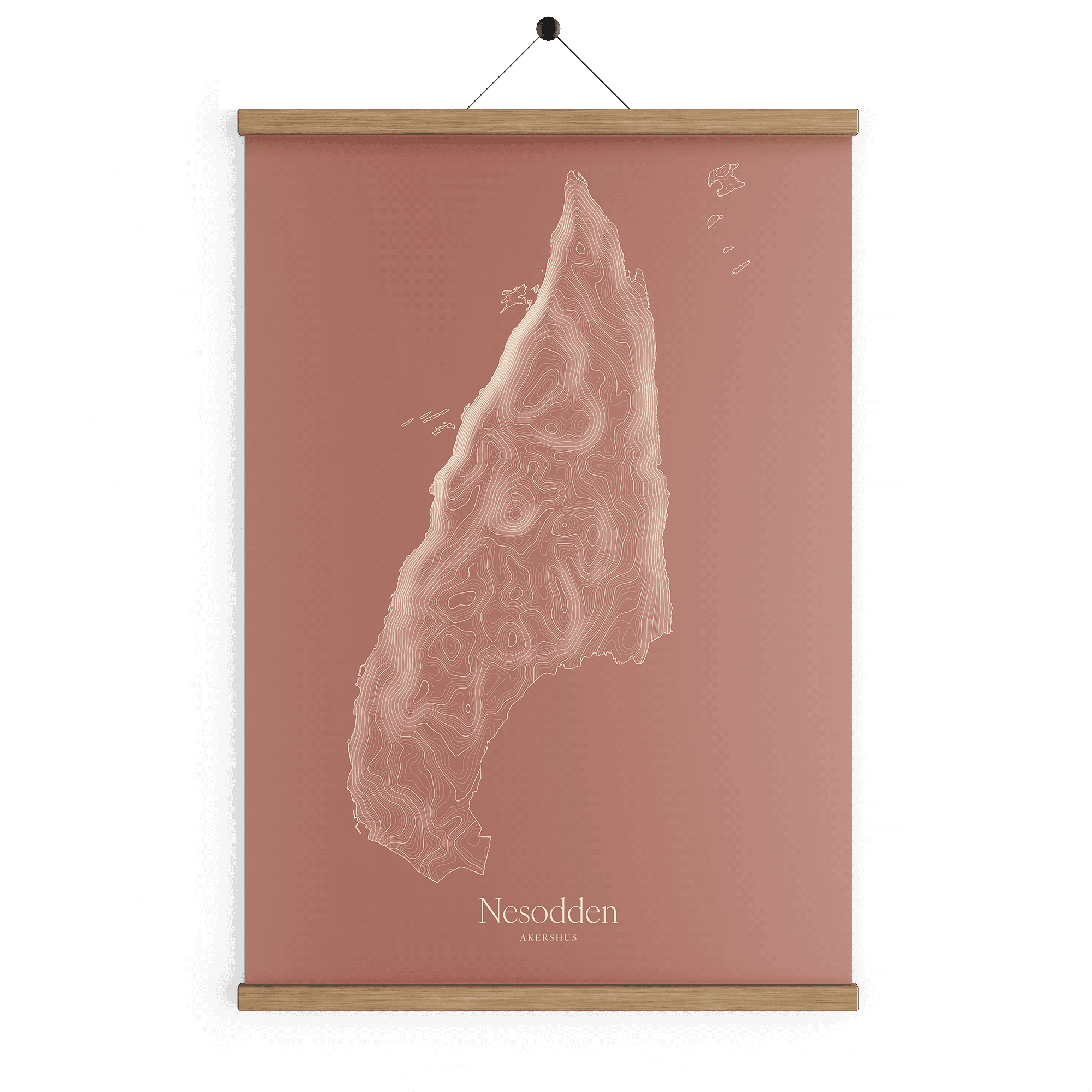 Nesodden kotekart - Rustrød