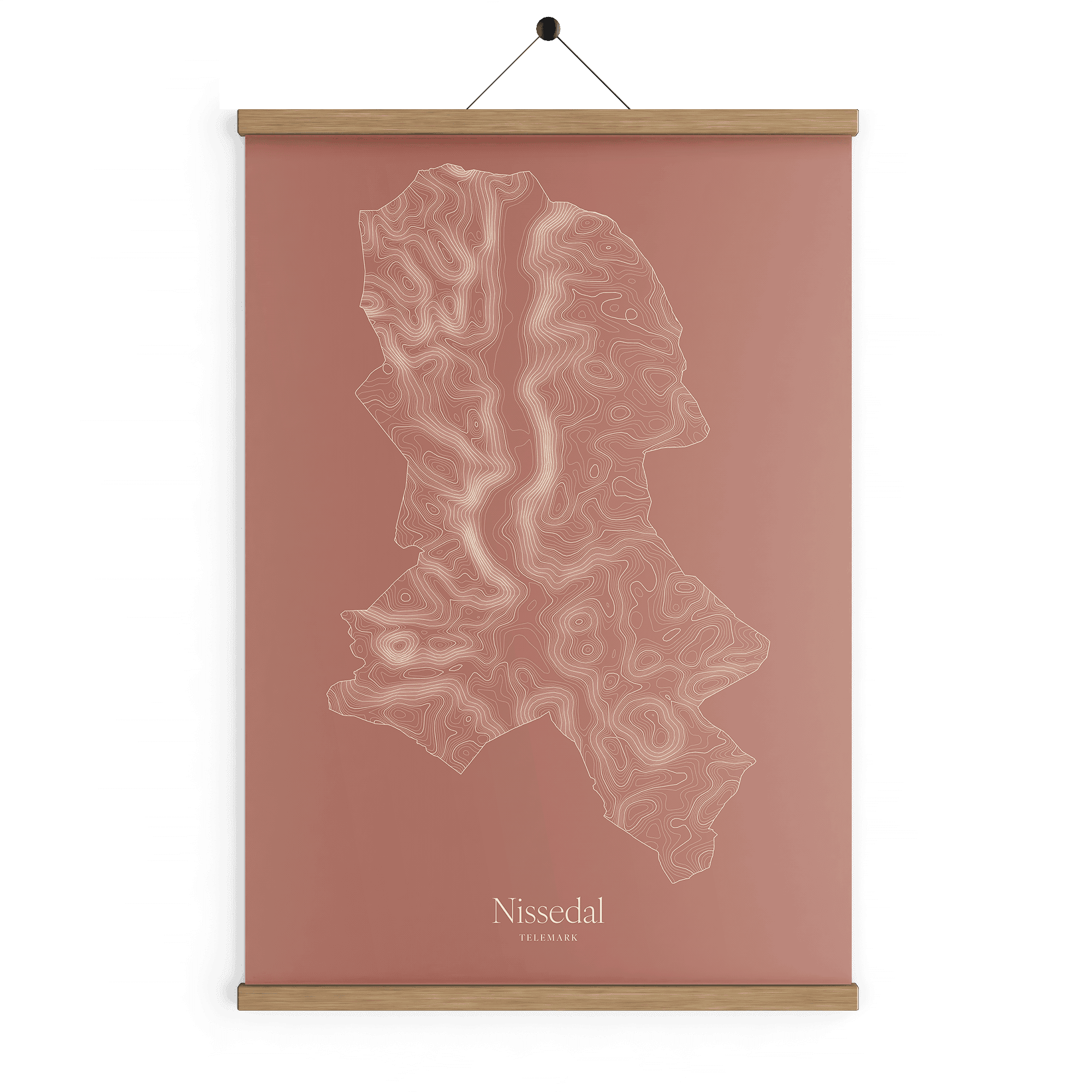 Nissedal kotekart - Rustrød