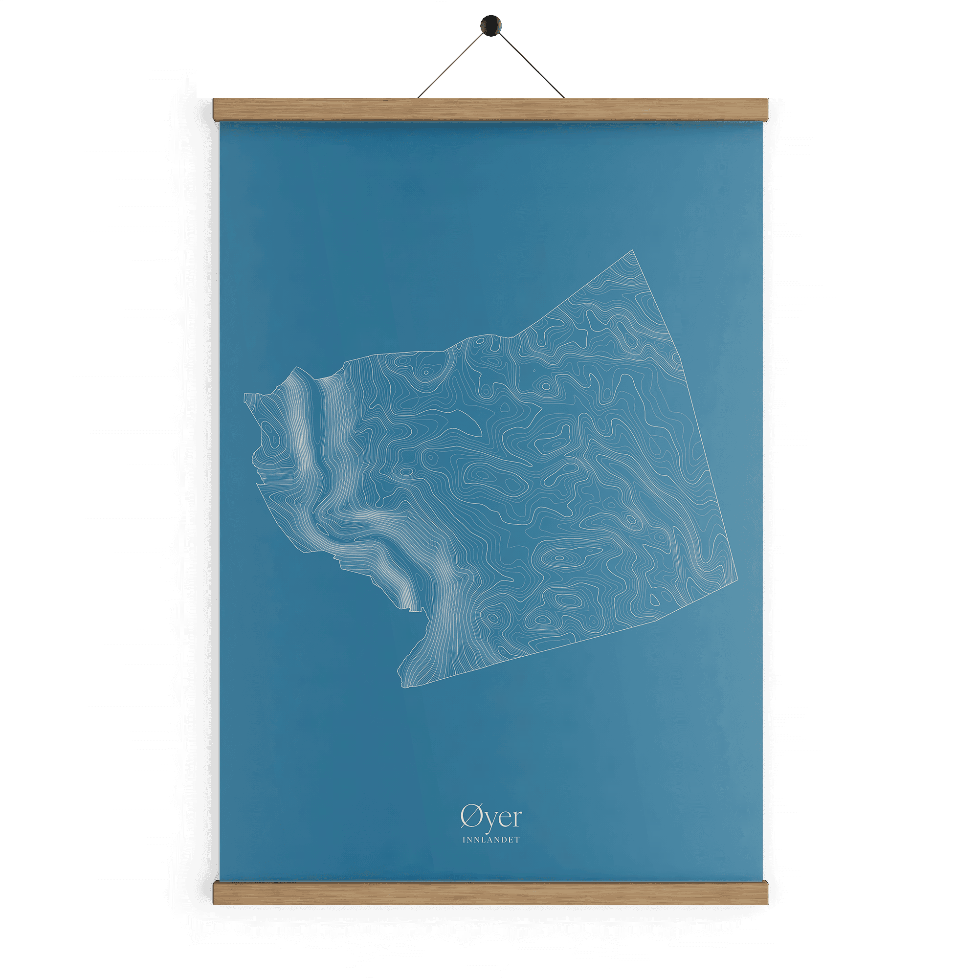 Øyer kotekart - Himmelblå
