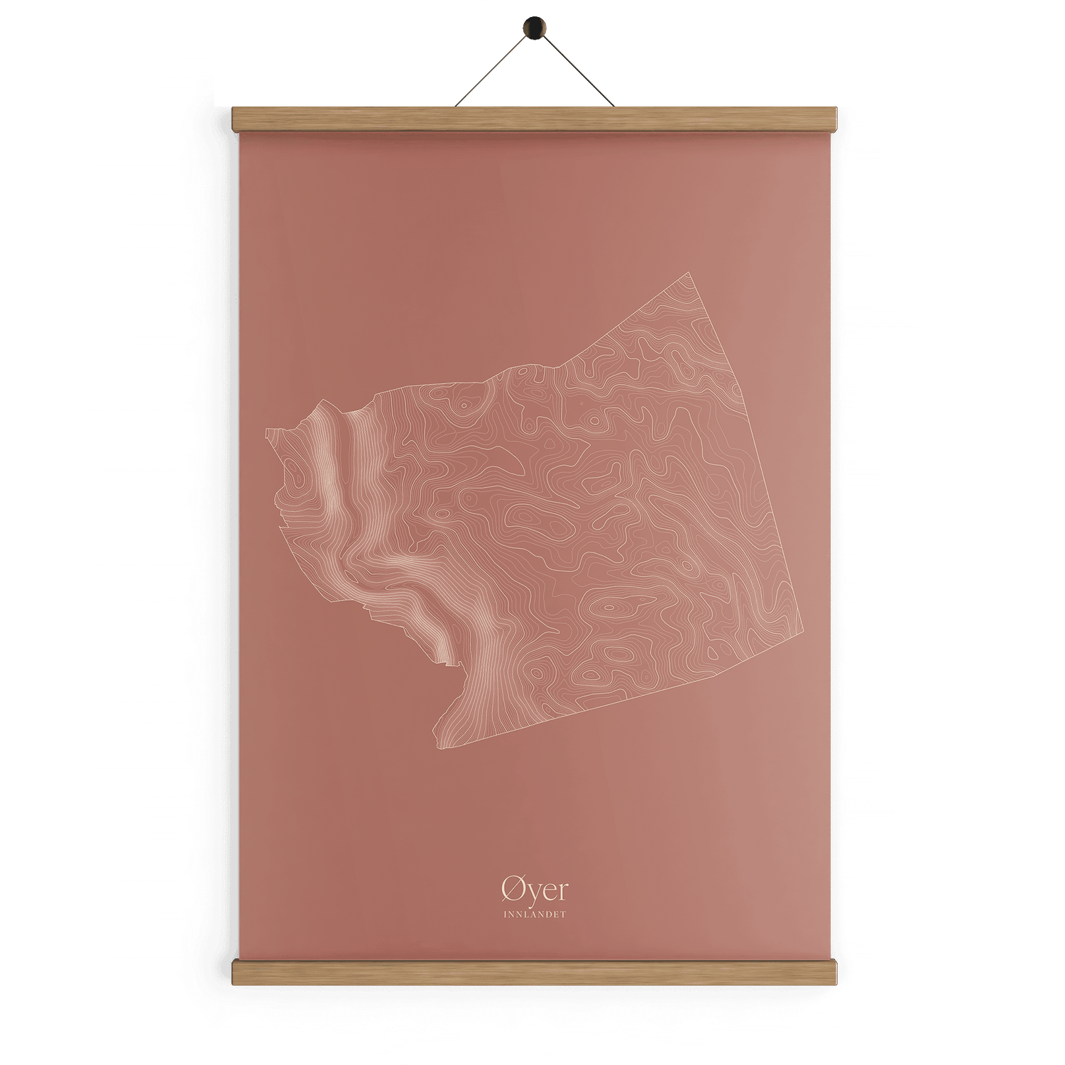 Øyer kotekart - Rustrød