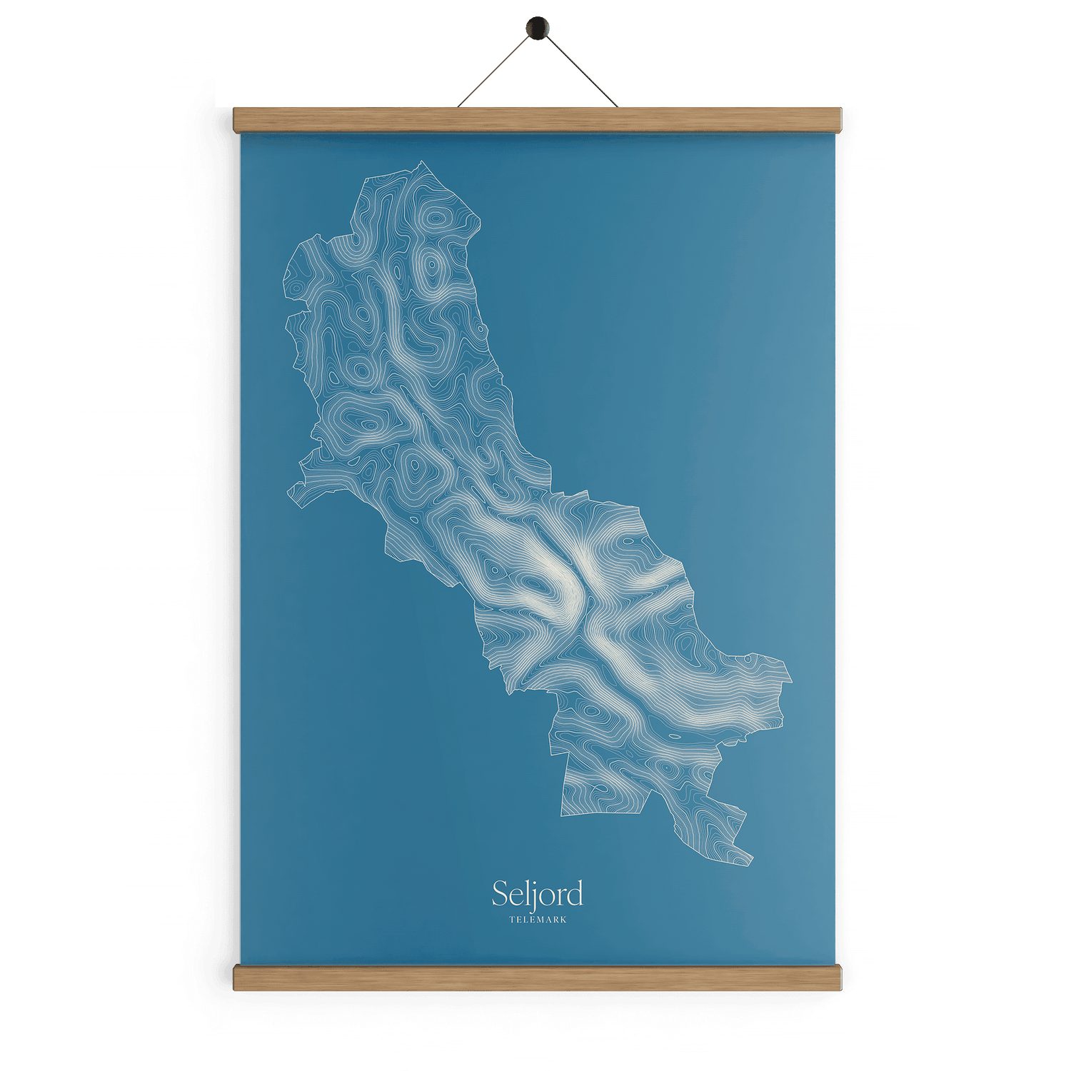 Seljord kotekart - Himmelblå