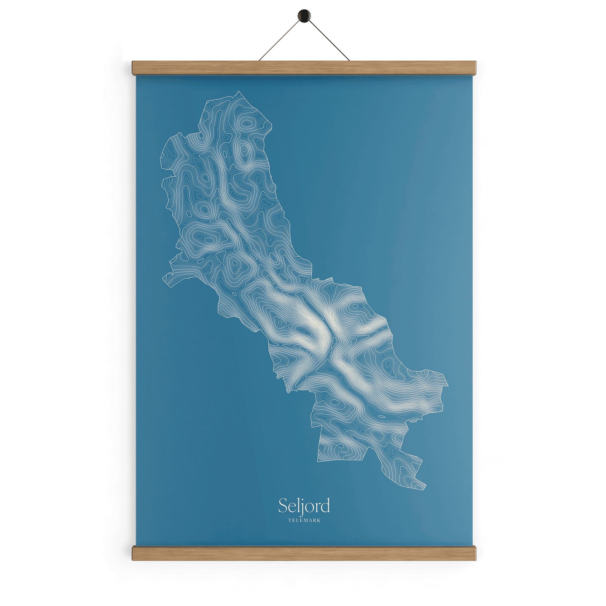 Seljord kotekart - Himmelblå