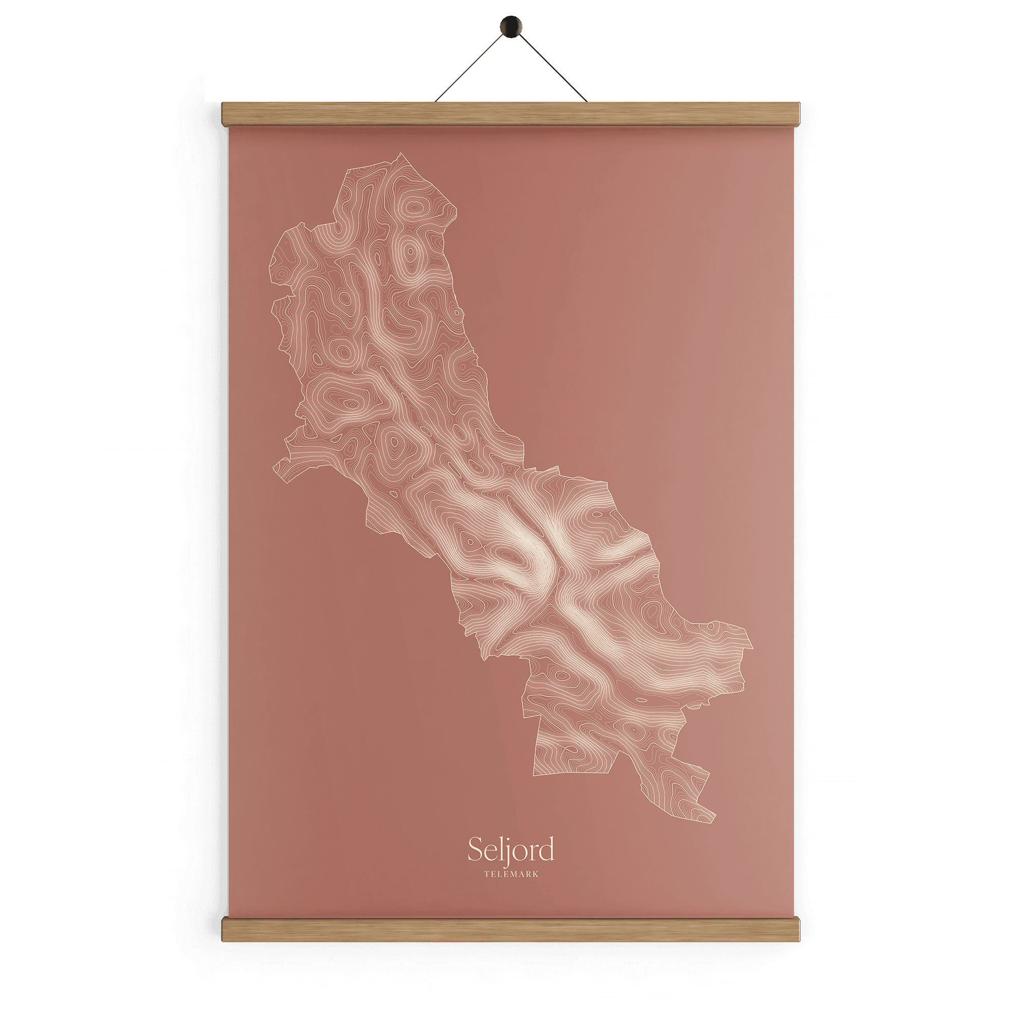 Seljord kotekart - Rustrød