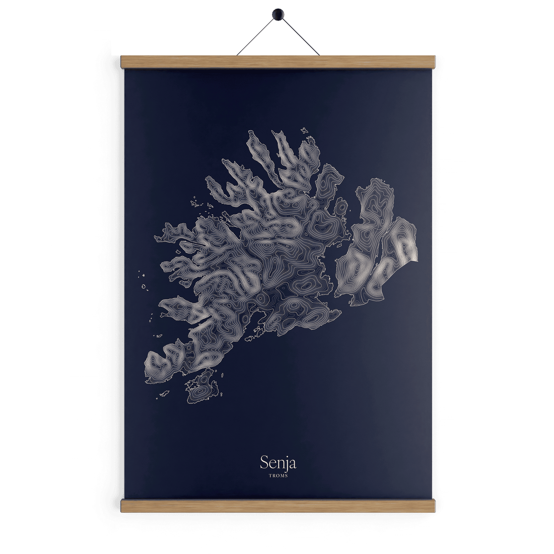 Senja kotekart - Vinternatt