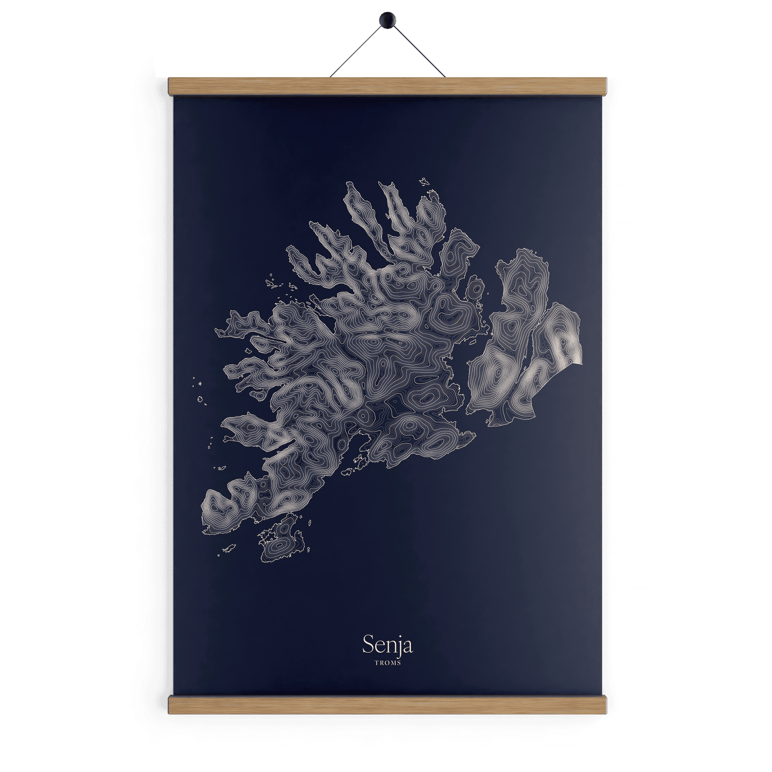 Senja kotekart - Vinternatt