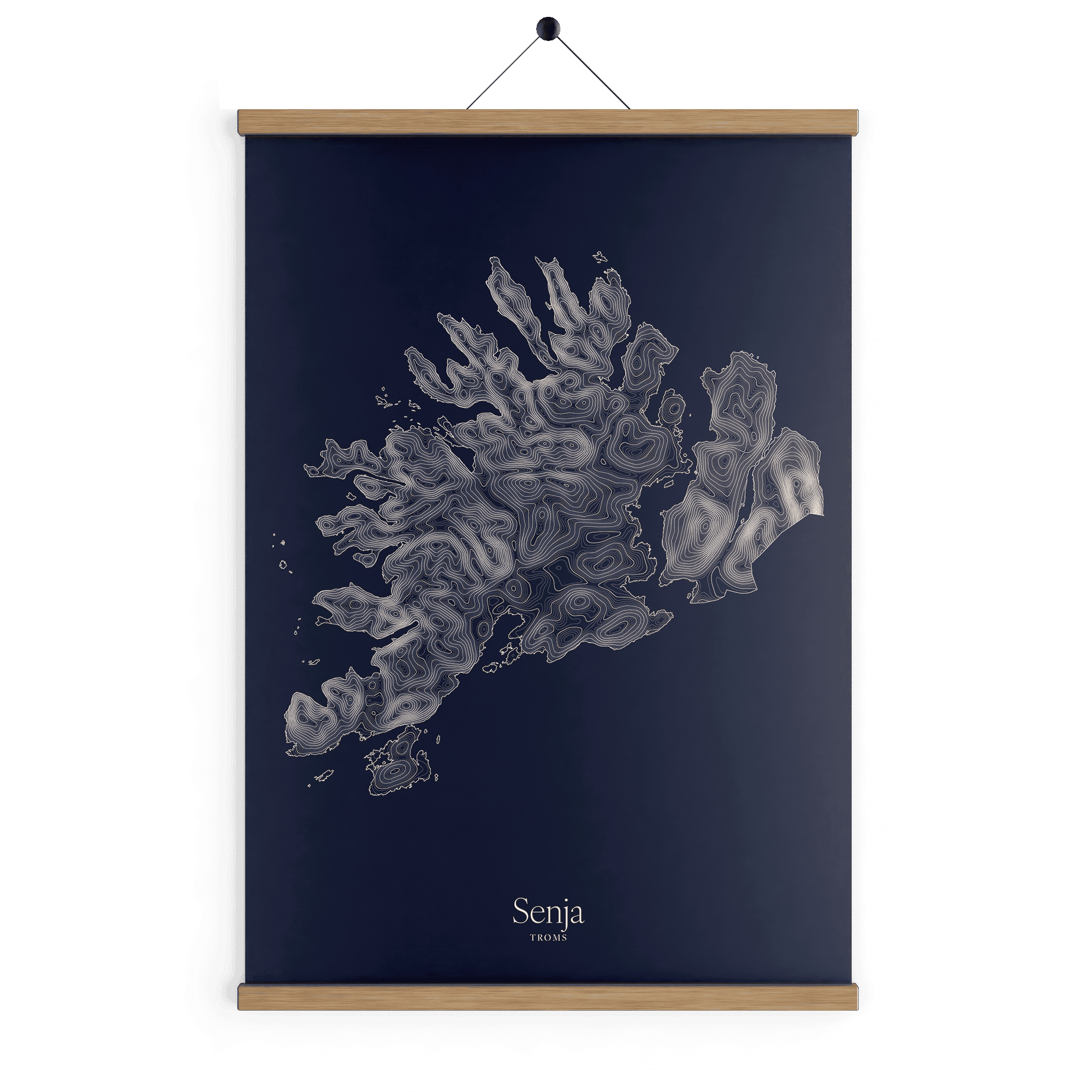 Senja kotekart - Vinternatt