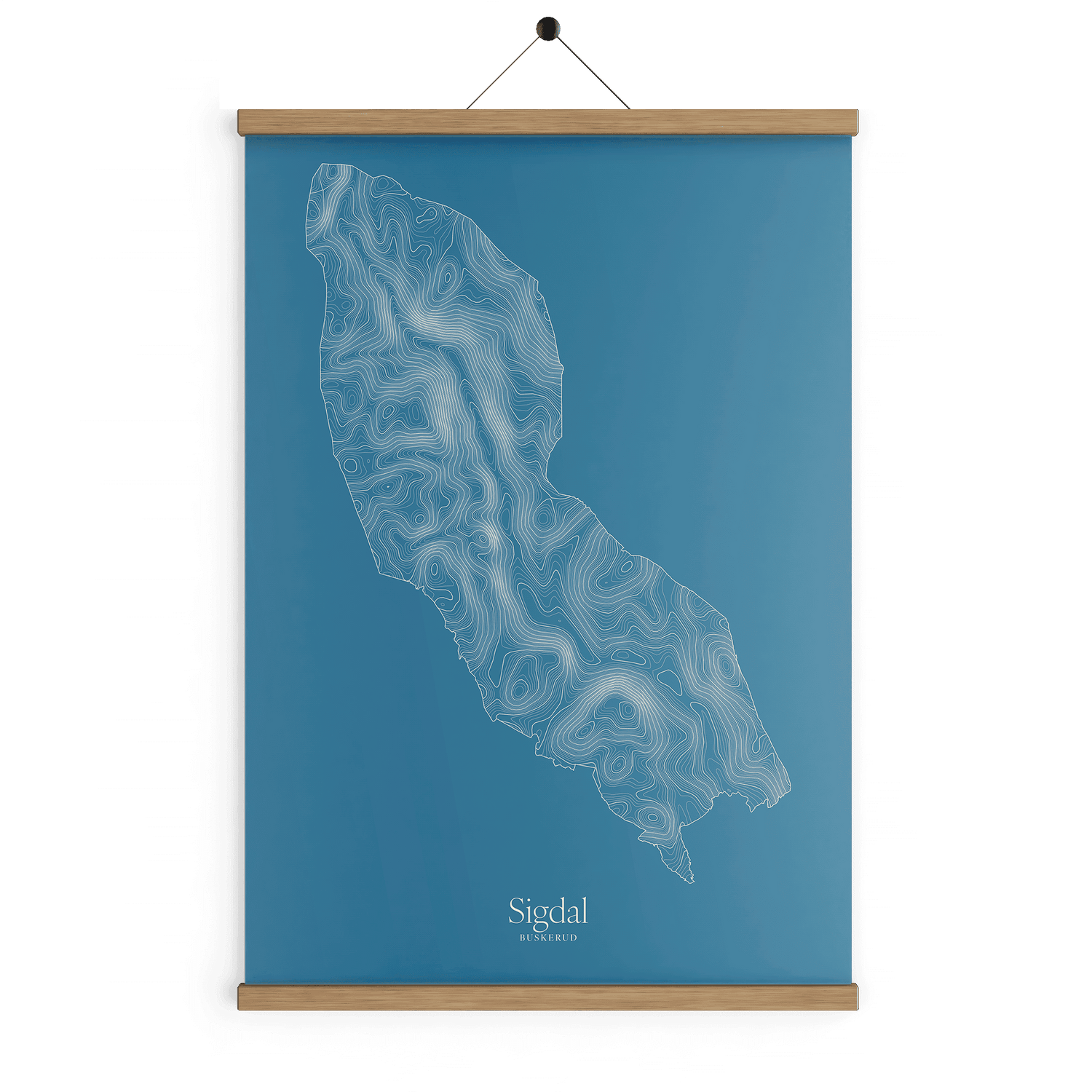 Sigdal kotekart - Himmelblå