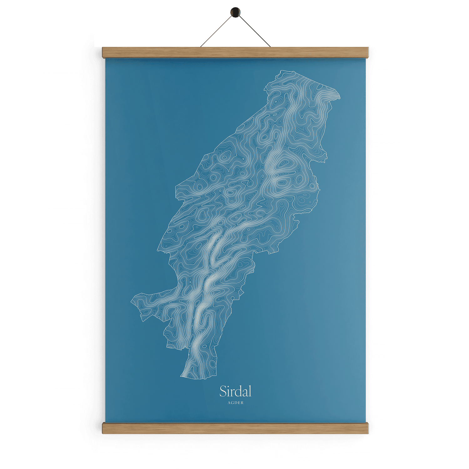 Sirdal kotekart - Himmelblå