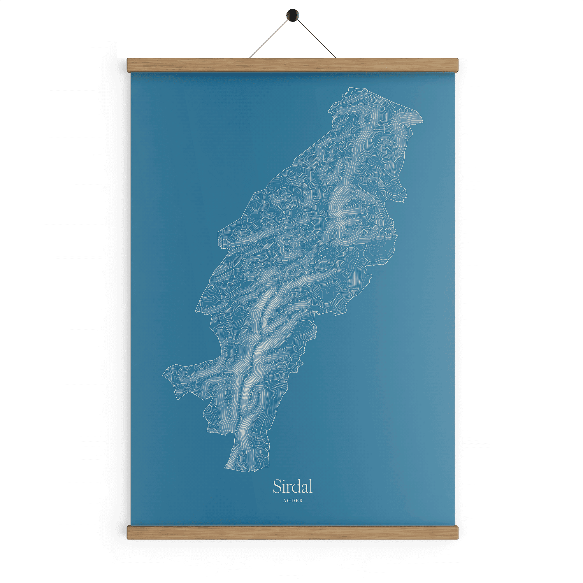 Sirdal kotekart - Himmelblå