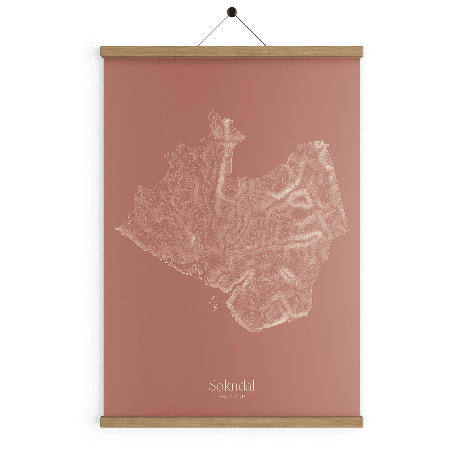 Sokndal kotekart - Rustrød