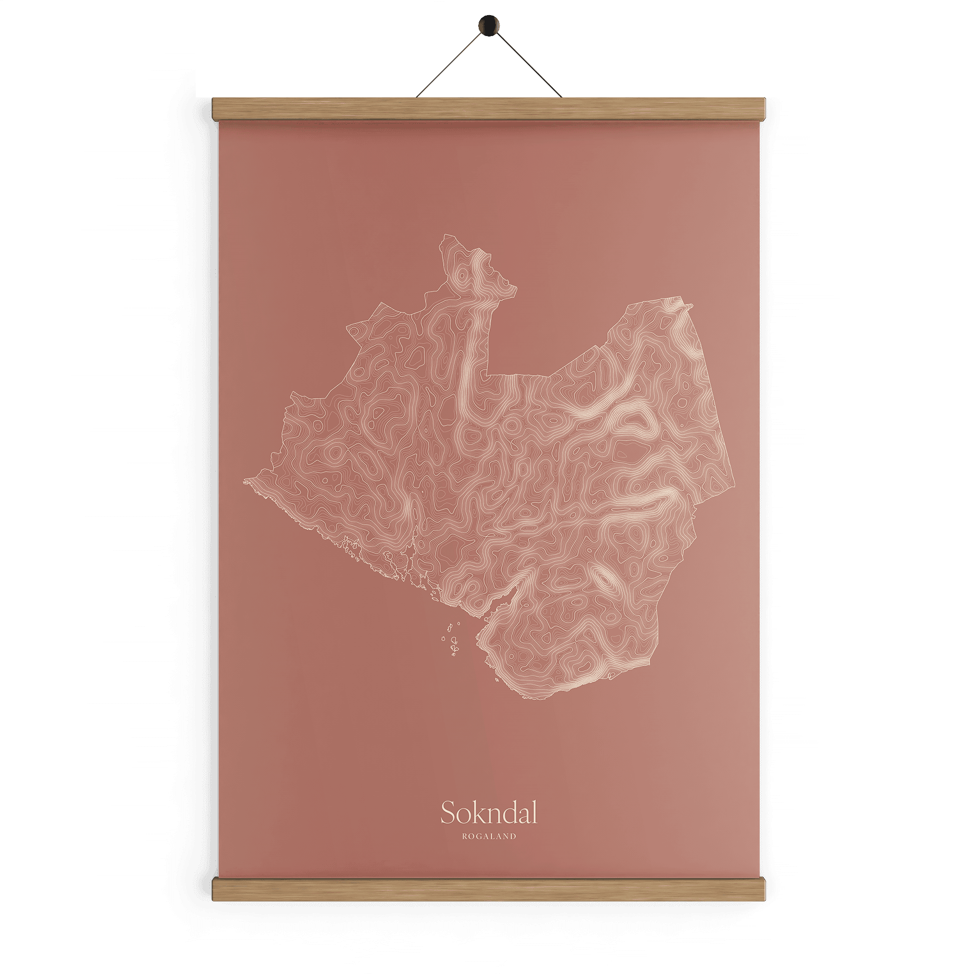 Sokndal kotekart - Rustrød