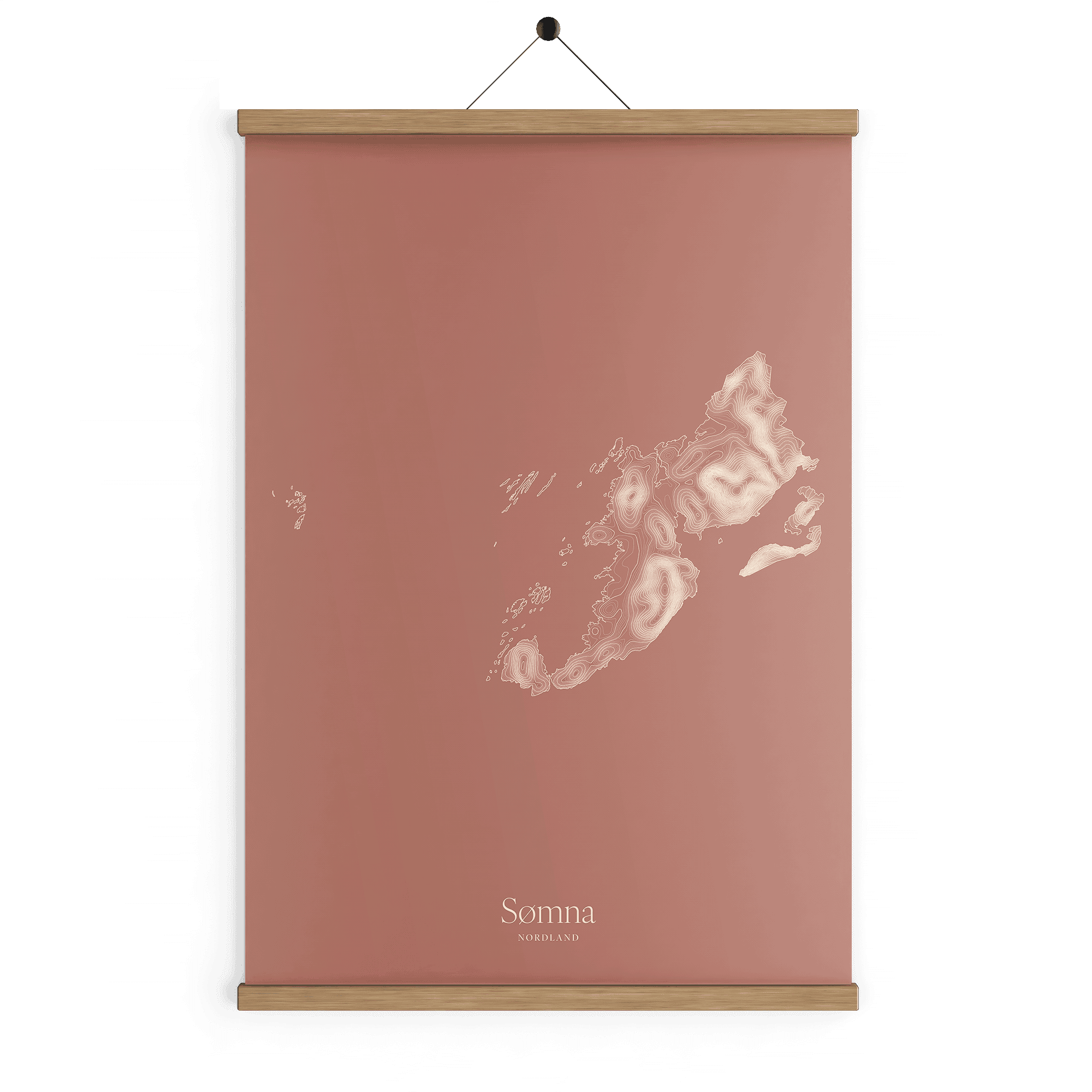 Sømna kotekart - Rustrød