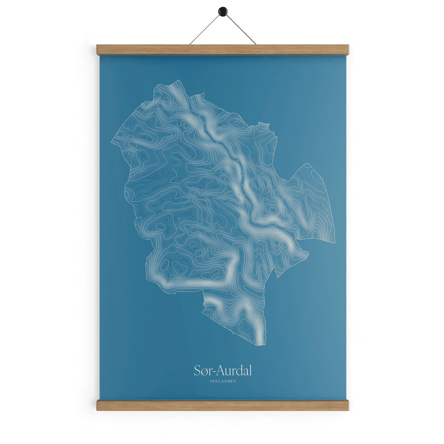 Sør-Aurdal kotekart - Himmelblå