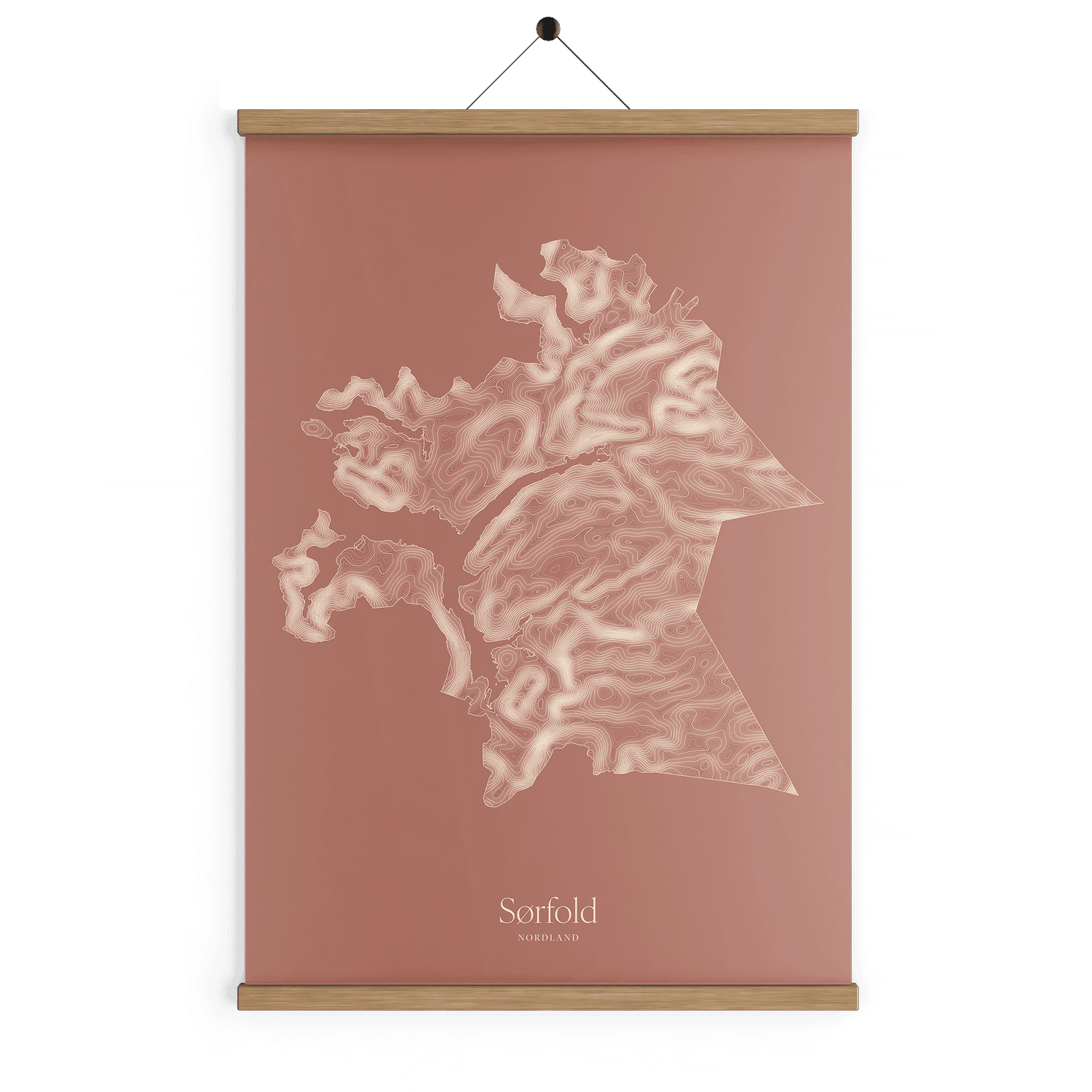 Sørfold kotekart - Rustrød