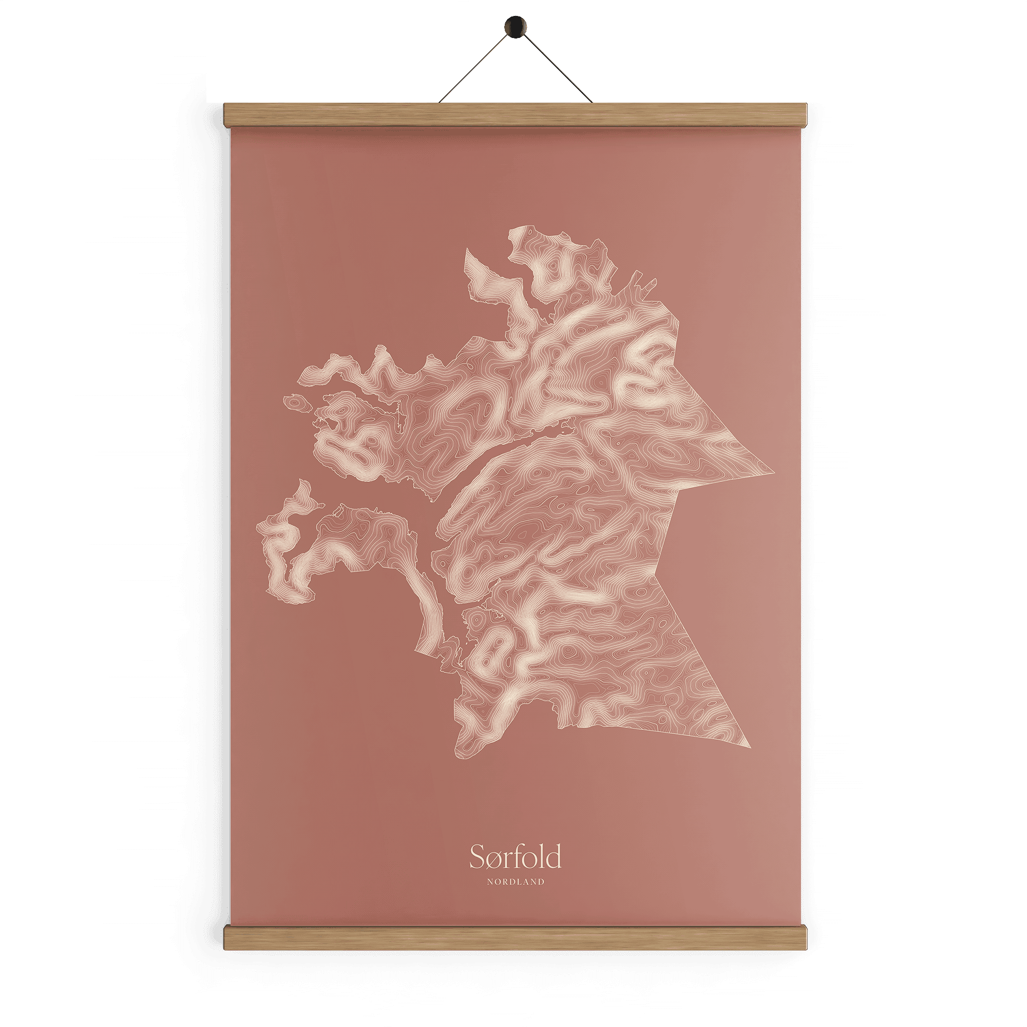 Sørfold kotekart - Rustrød