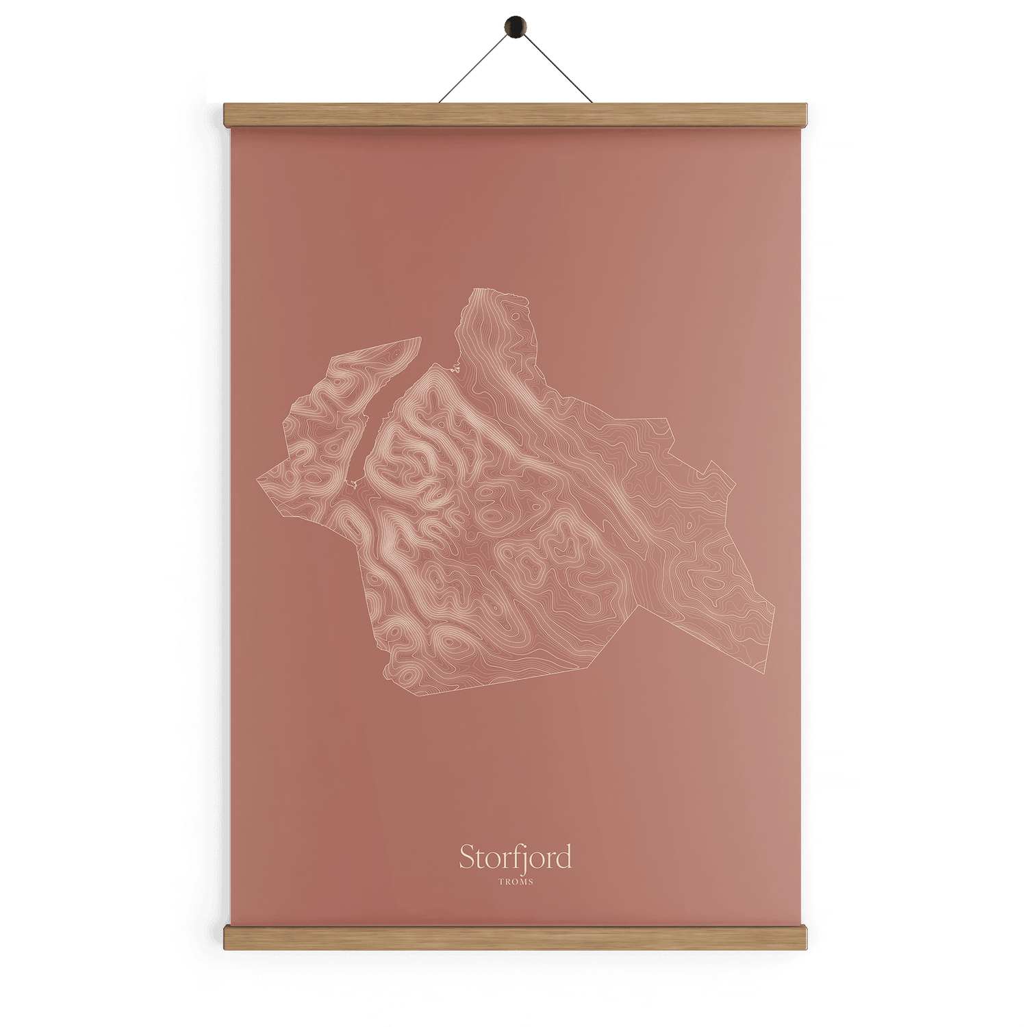 Storfjord kotekart - Rustrød