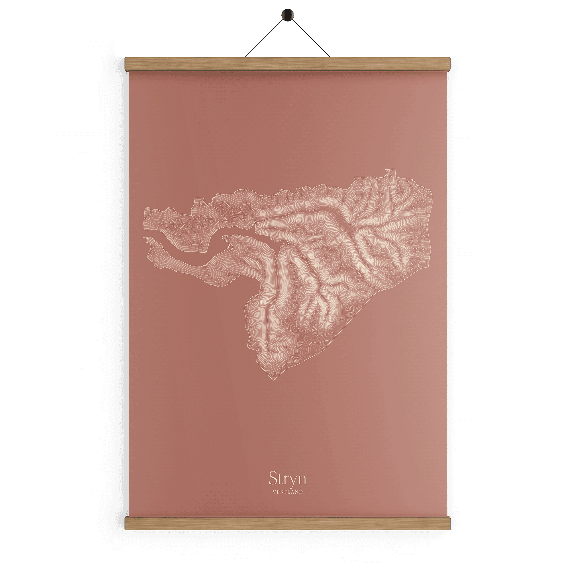 Stryn kotekart - Rustrød