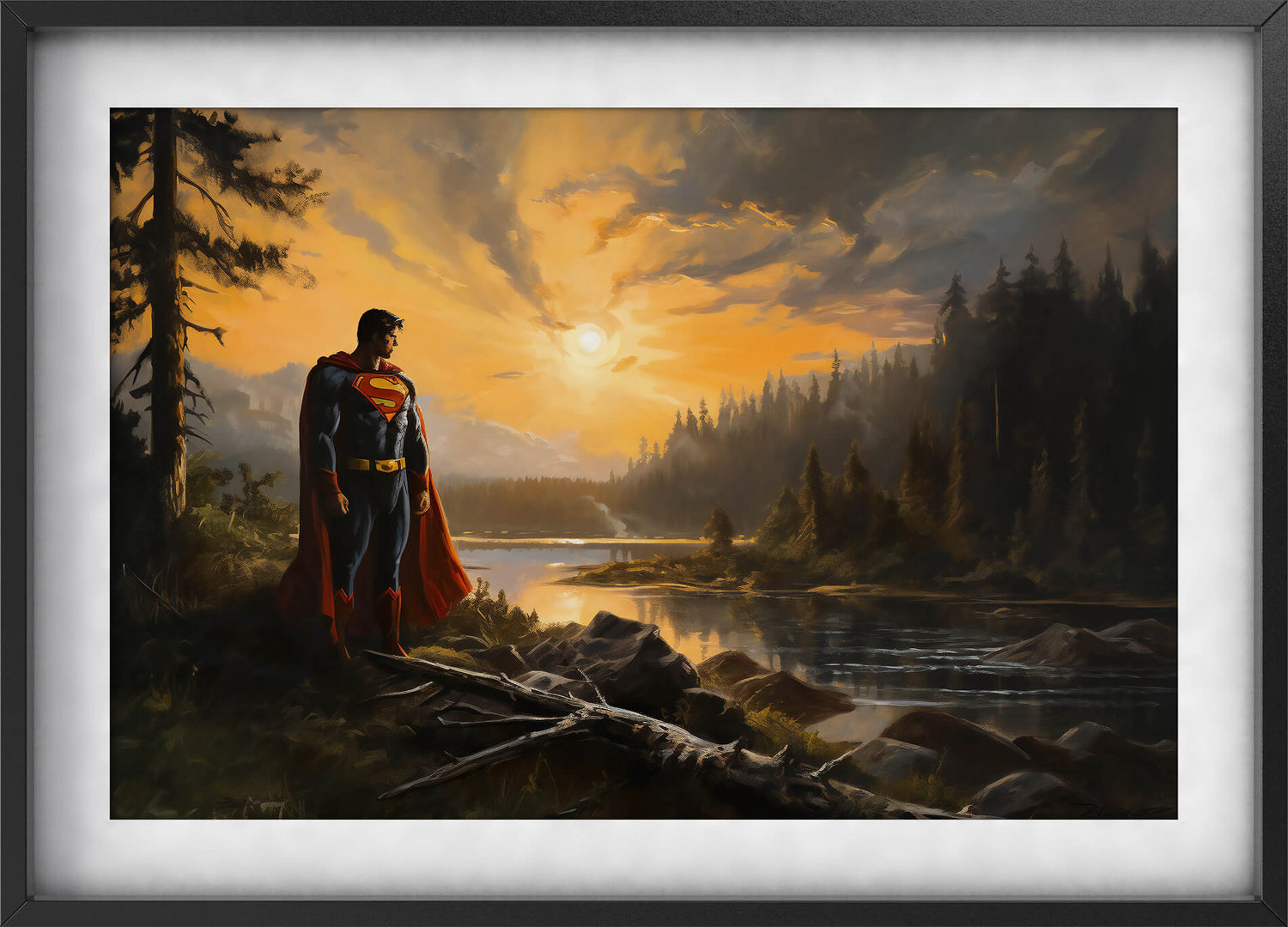 Supermann i Solnedgang
