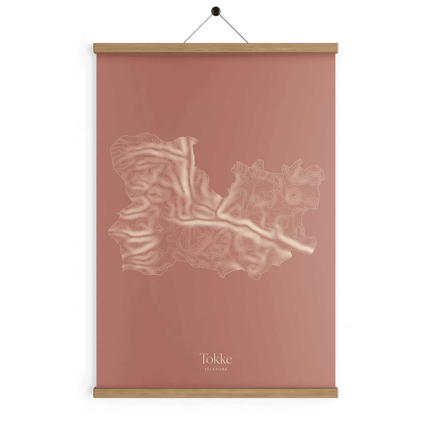 Tokke kotekart - Rustrød