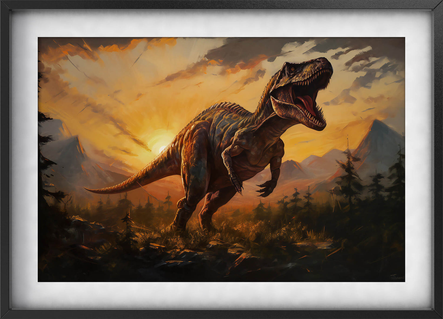 Tyranosaurus i Solnedgang