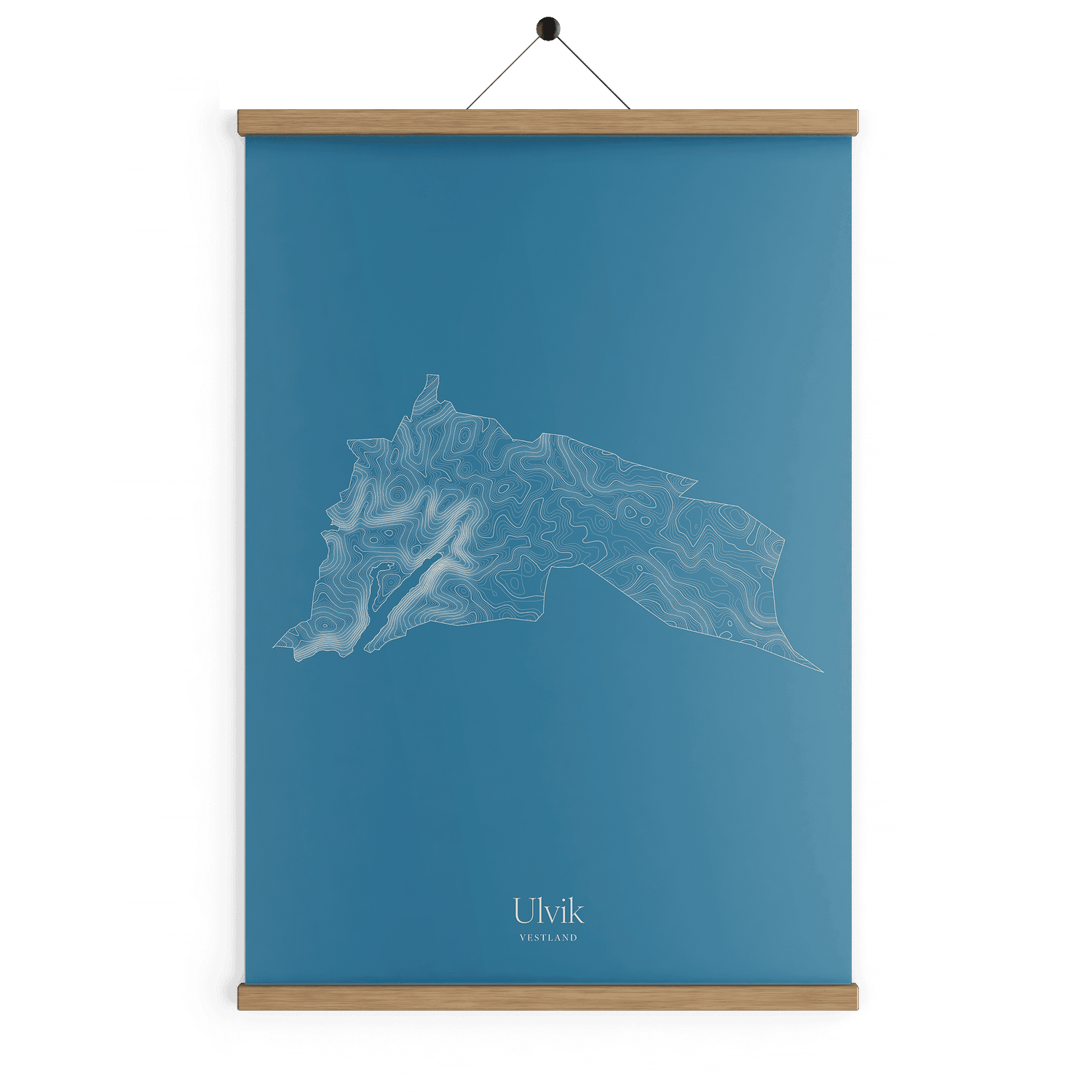 Ulvik kotekart - Himmelblå