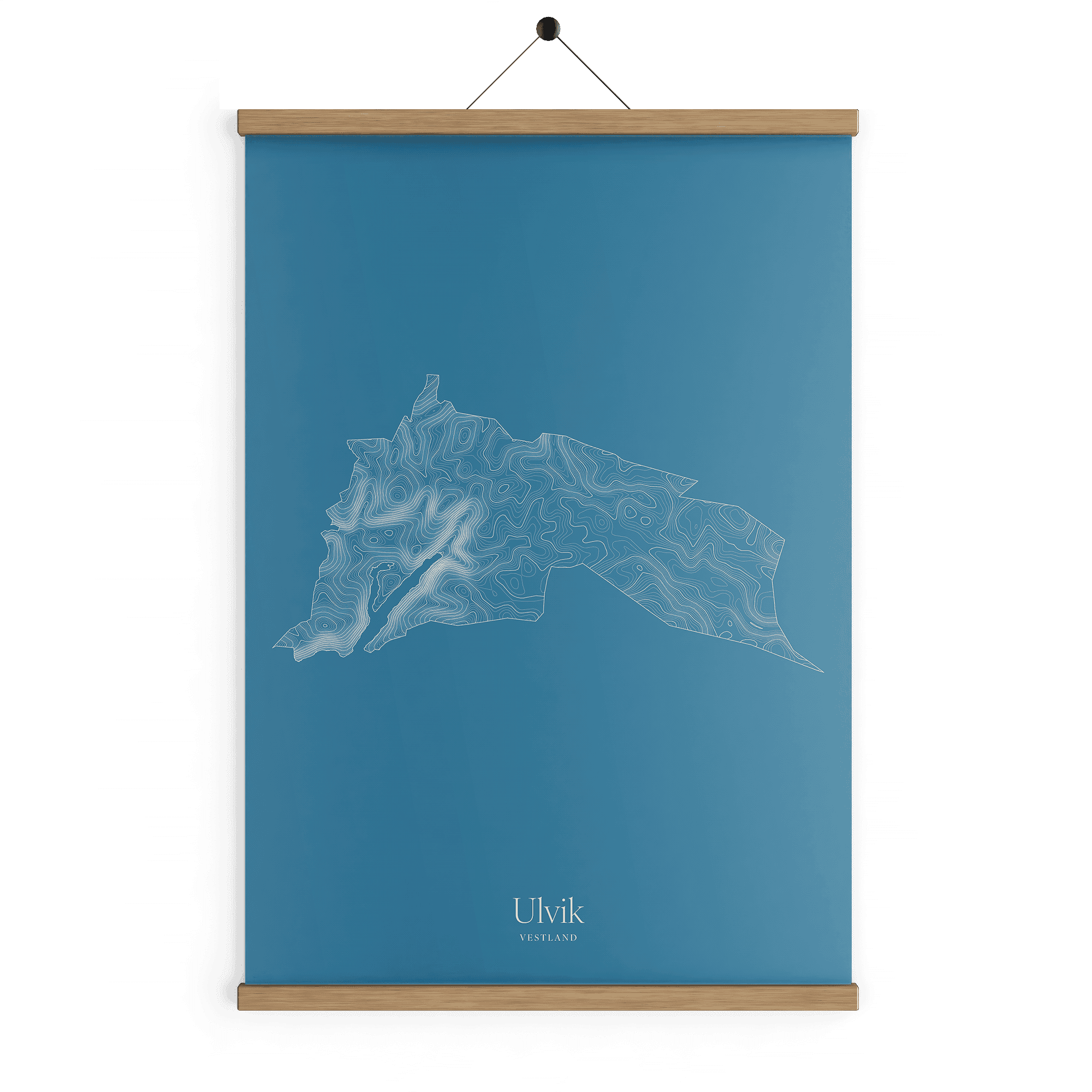 Ulvik kotekart - Himmelblå