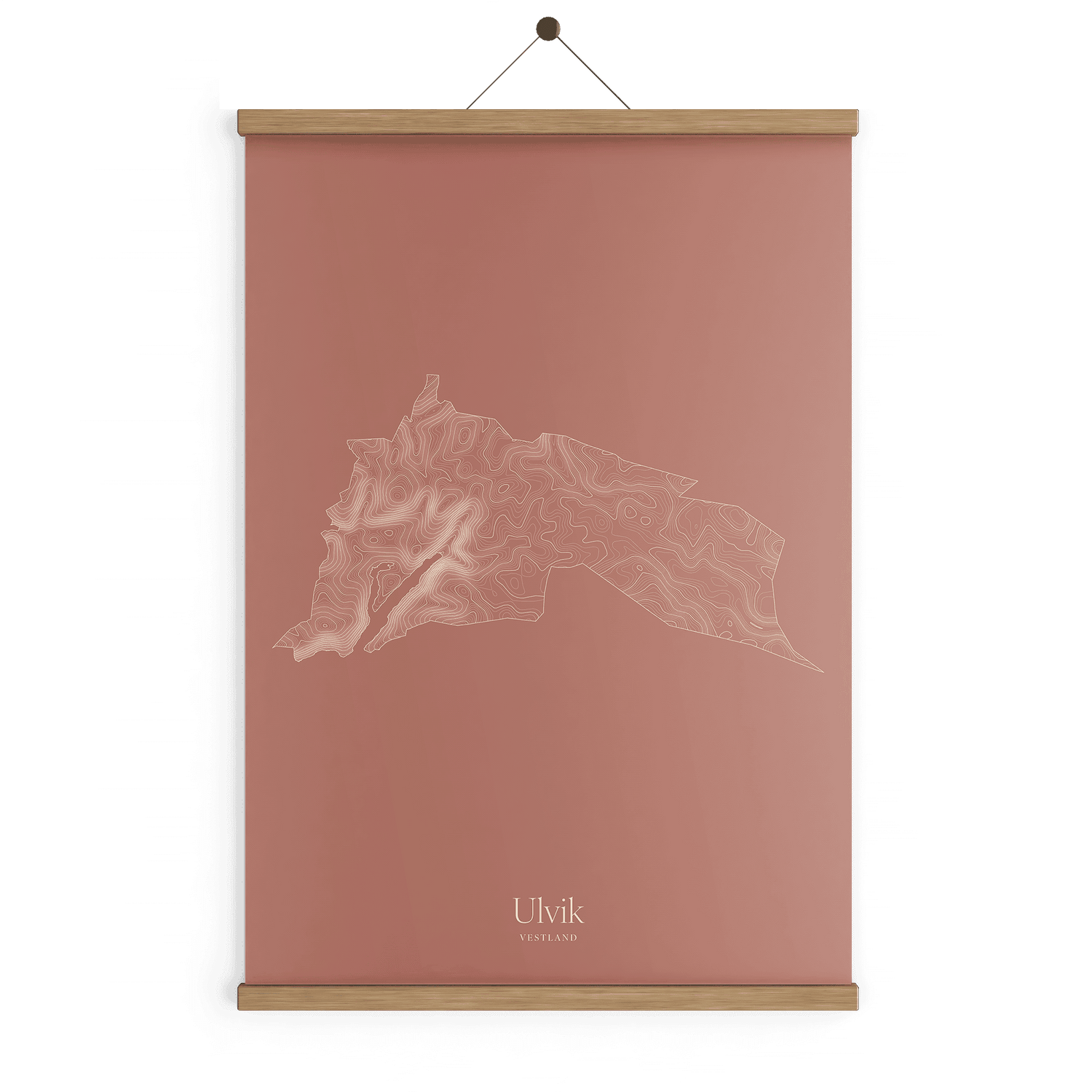 Ulvik kotekart - Rustrød