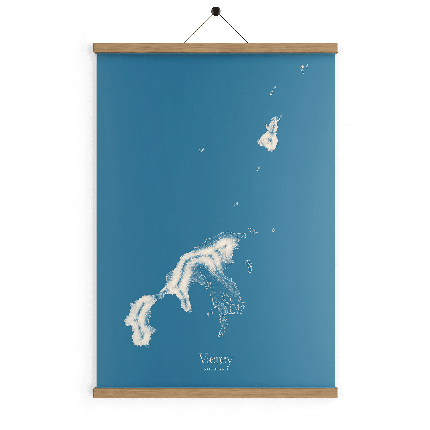 Værøy kotekart - Himmelblå