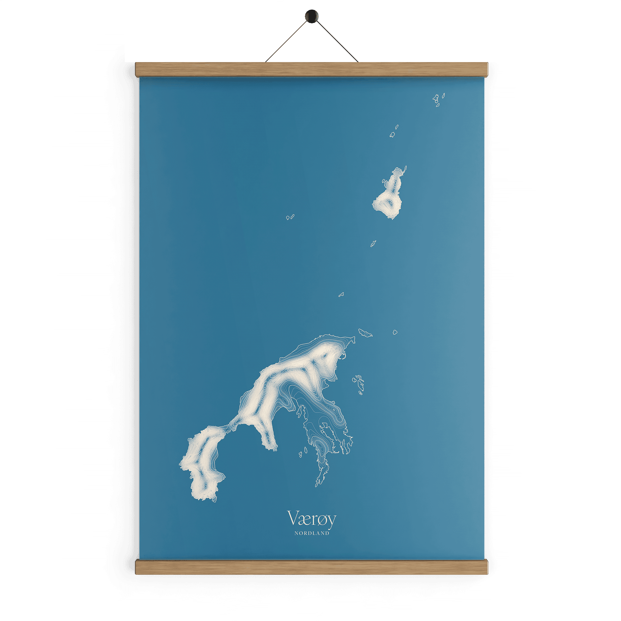 Værøy kotekart - Himmelblå