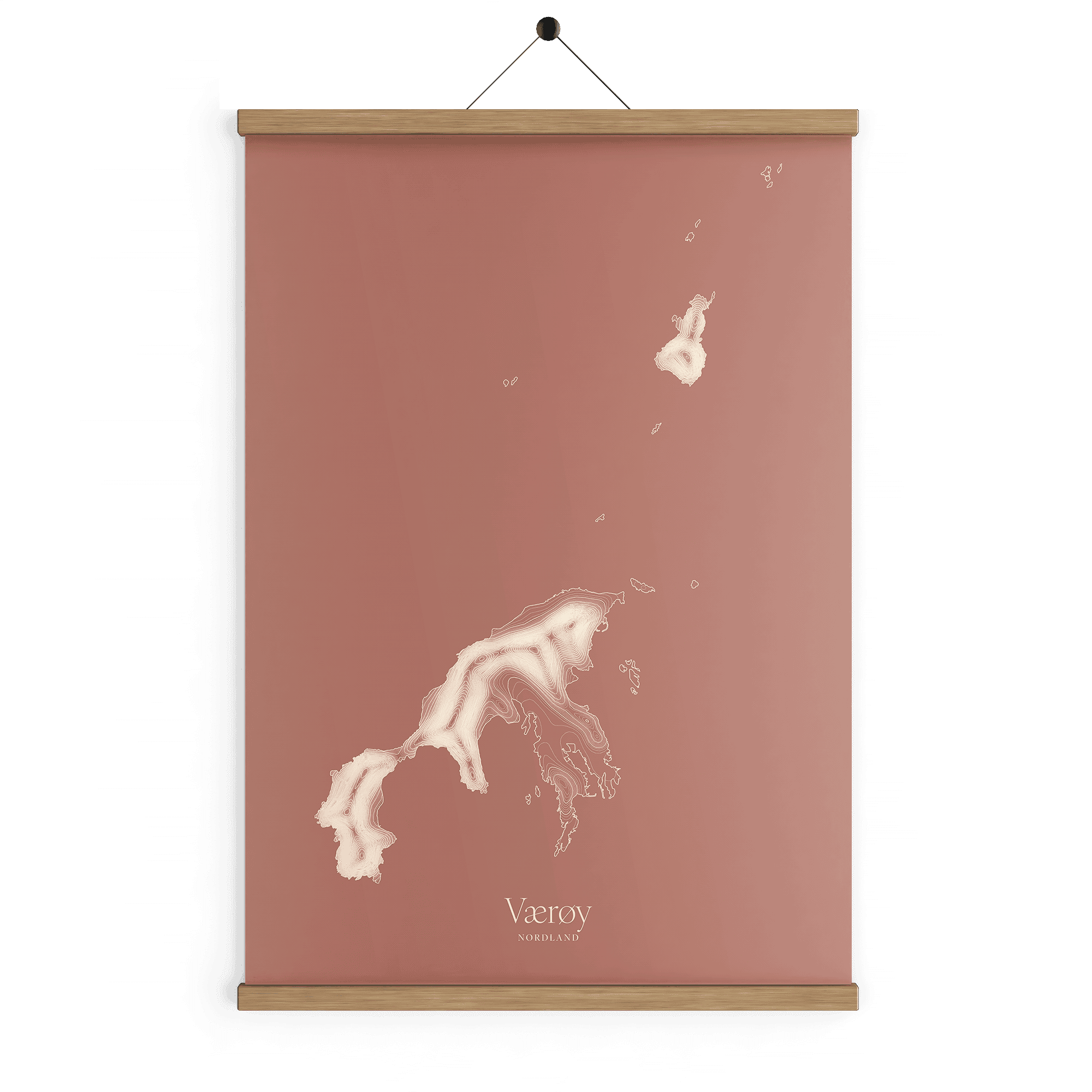 Værøy kotekart - Rustrød