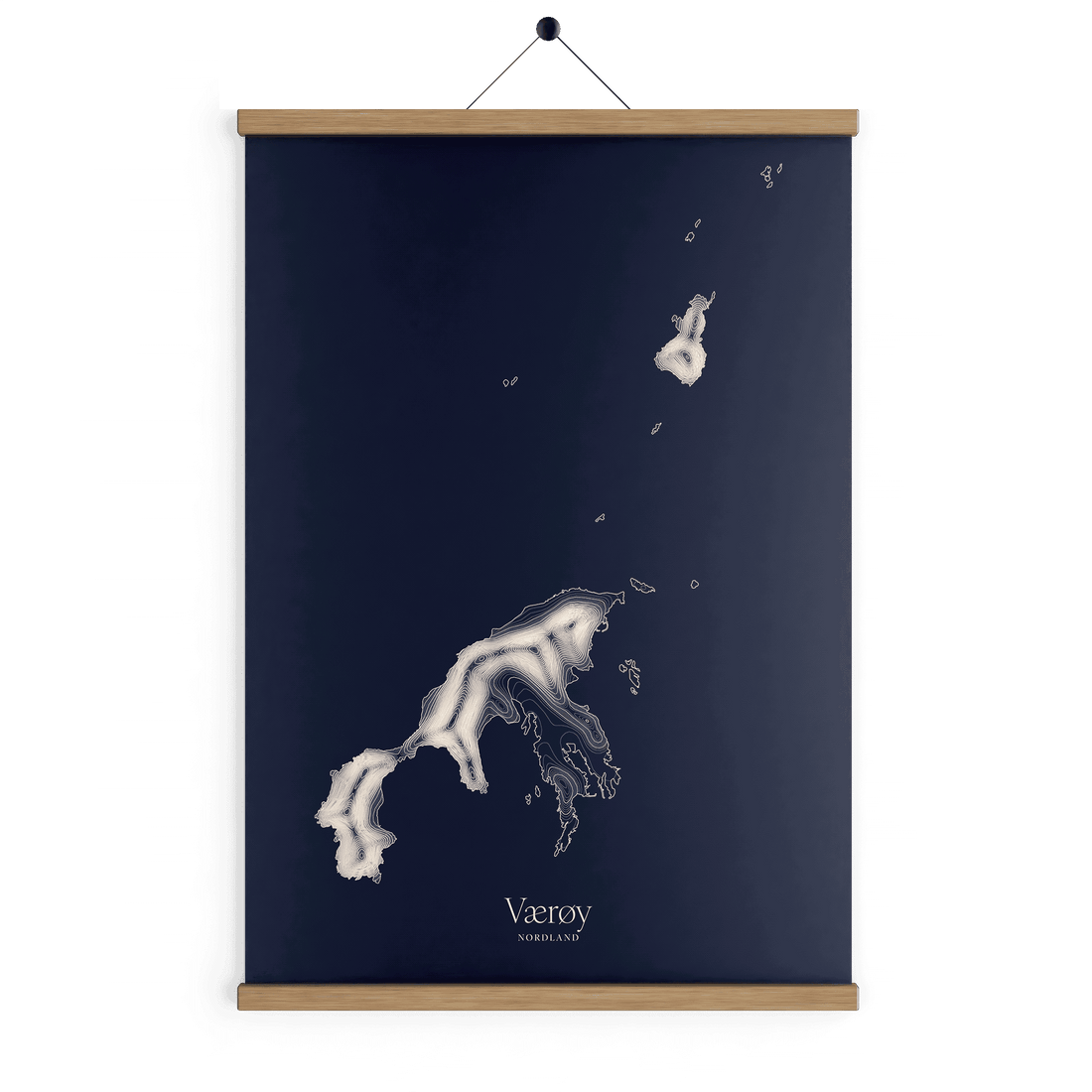Værøy kotekart - Vinternatt