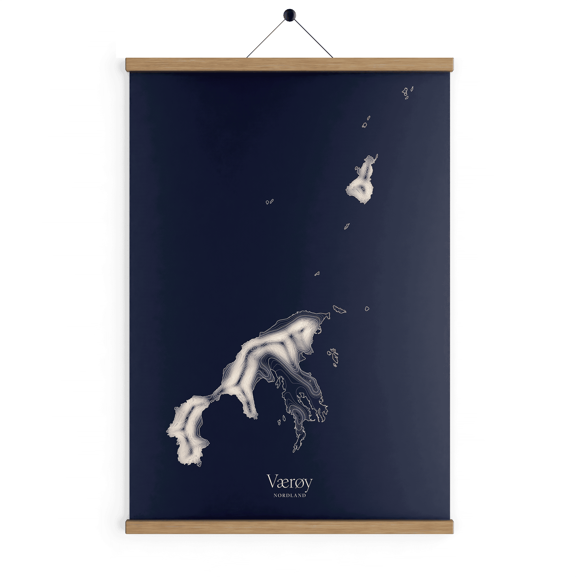 Værøy kotekart - Vinternatt