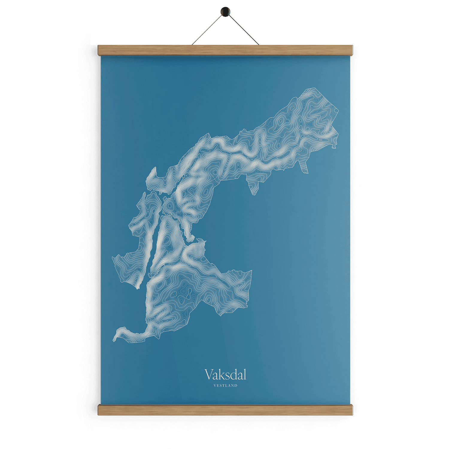 Vaksdal kotekart - Himmelblå