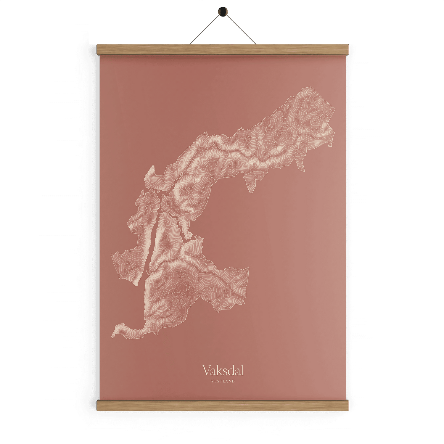 Vaksdal kotekart - Rustrød
