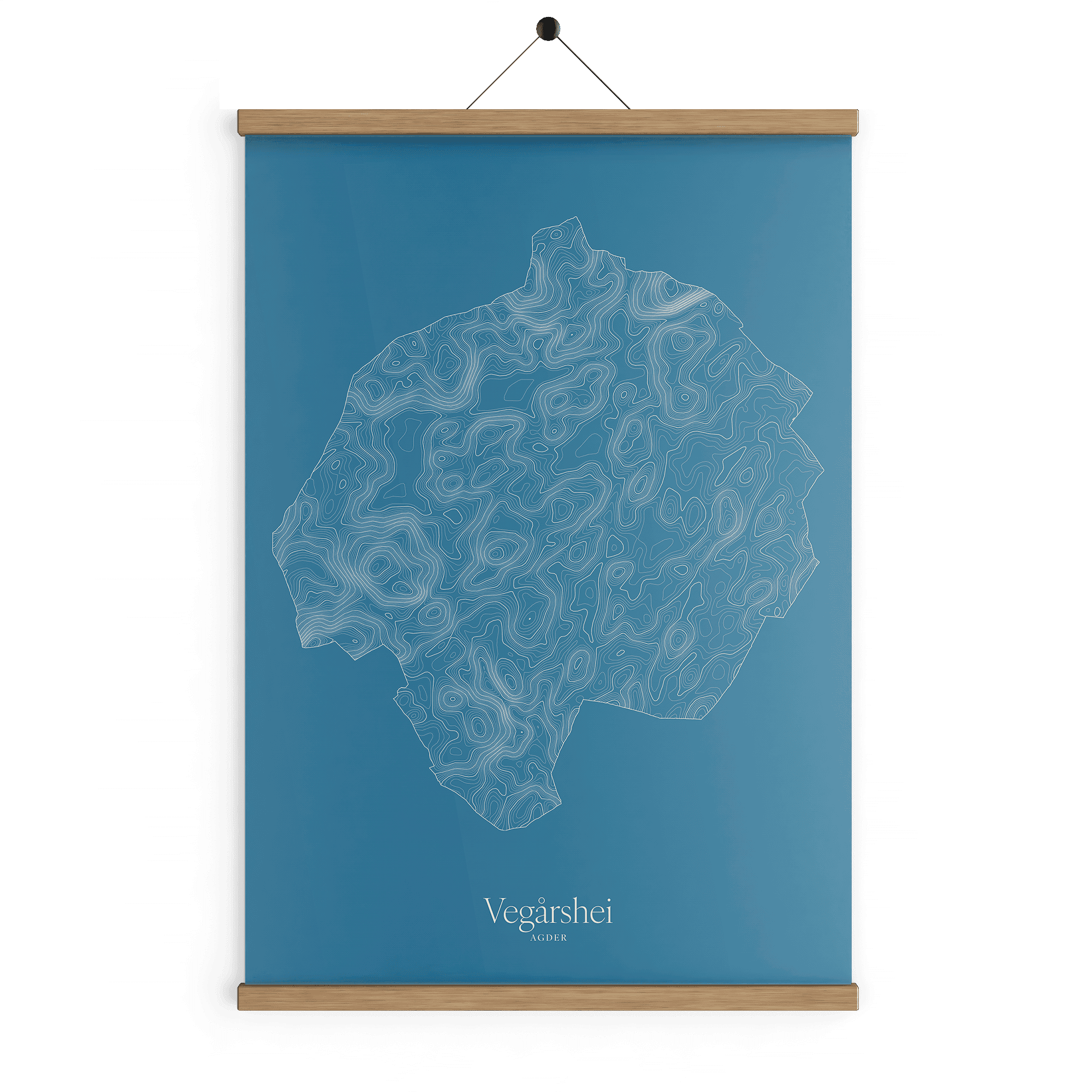 Vegårshei kotekart - Himmelblå
