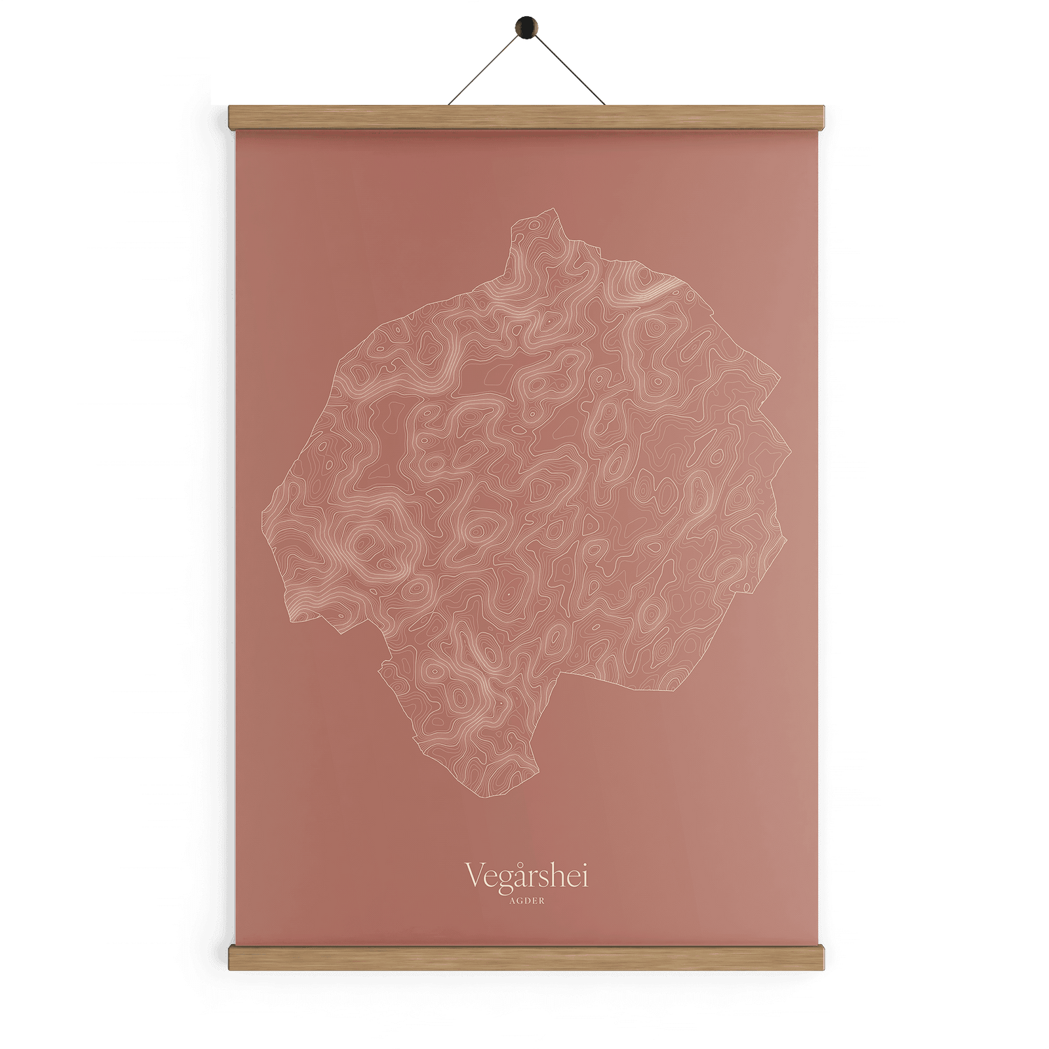 Vegårshei kotekart - Rustrød