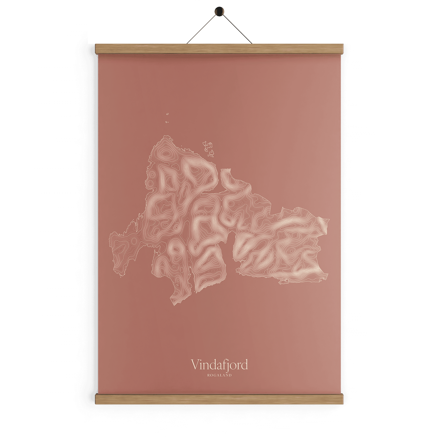 Vindafjord kotekart - Rustrød