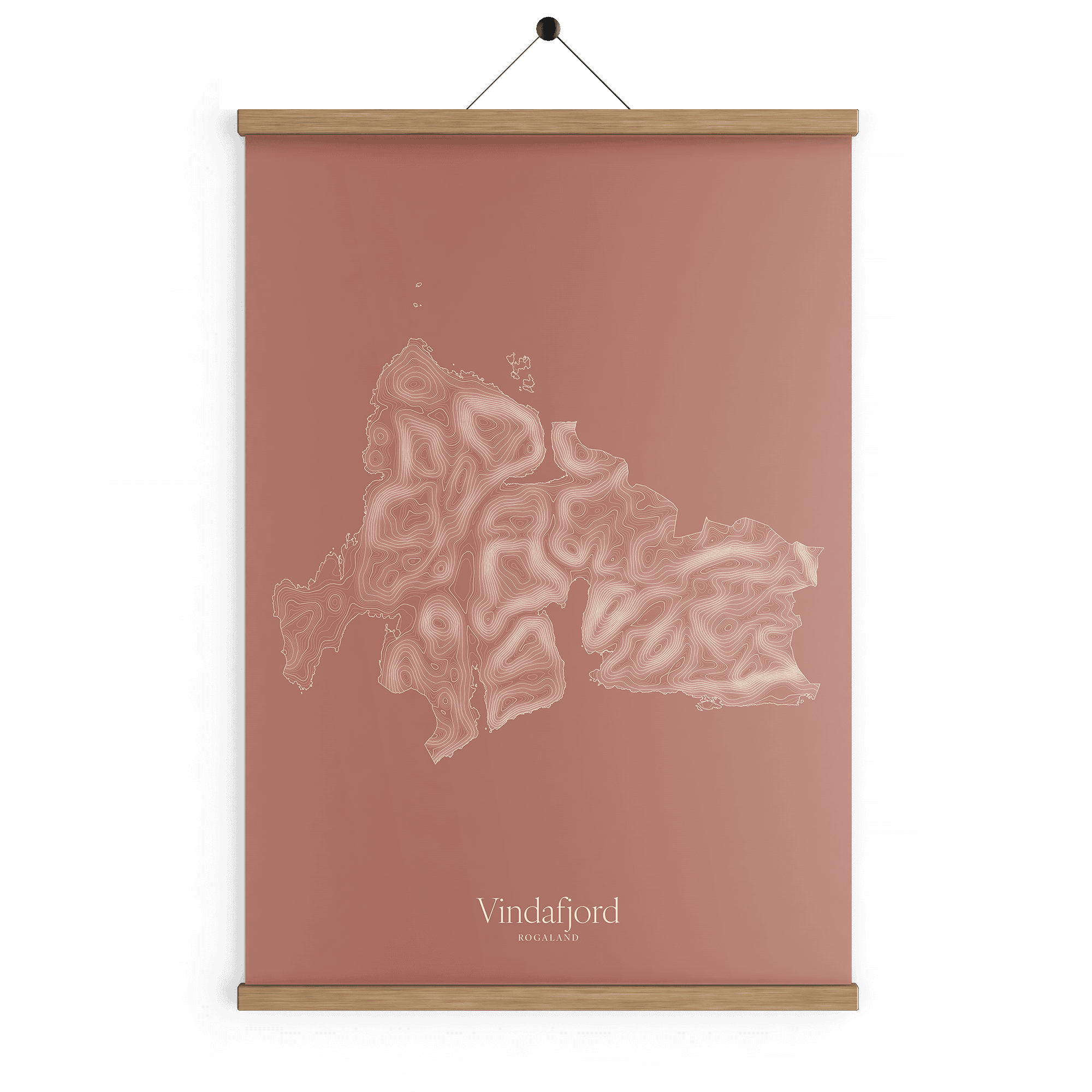 Vindafjord kotekart - Rustrød